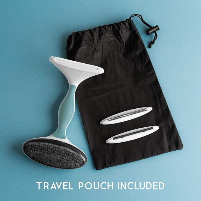 GLEENER Fabric Shaver & Lint Remover |Battery-Free 4-in-1 Depiller with 3 Fabric-Safe Edges for Clothes & Upholstery (Turquoise)