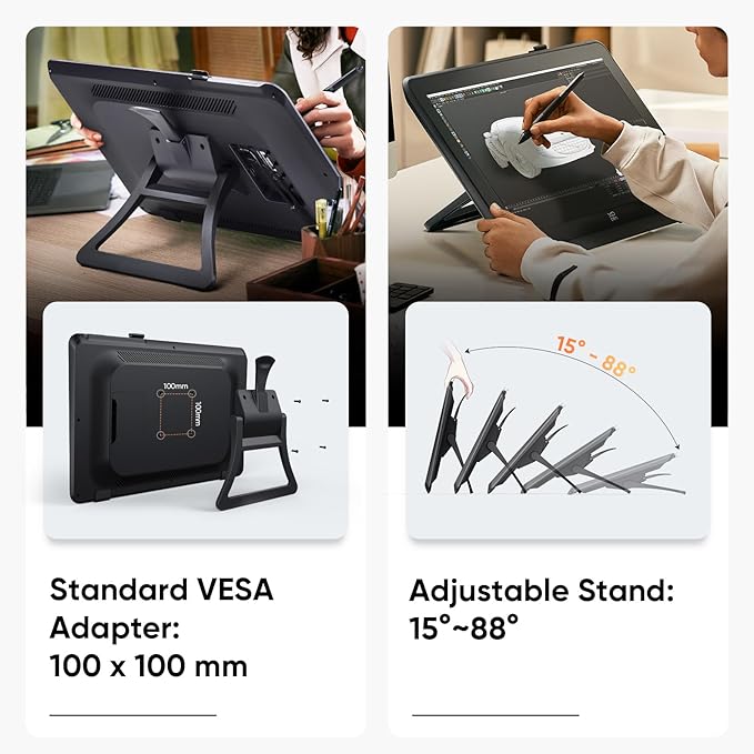 XPPen Artist Pro 22 Gen2 2.5K QHD Drawing Tablet with Screen, 16384 Pen Pressure Stylus Graphic Tablet with Wireless Keydial, 99% Adobe RGB, △E<1, ADS-IPS Pen Display with Full Laminated Screen 21.5"