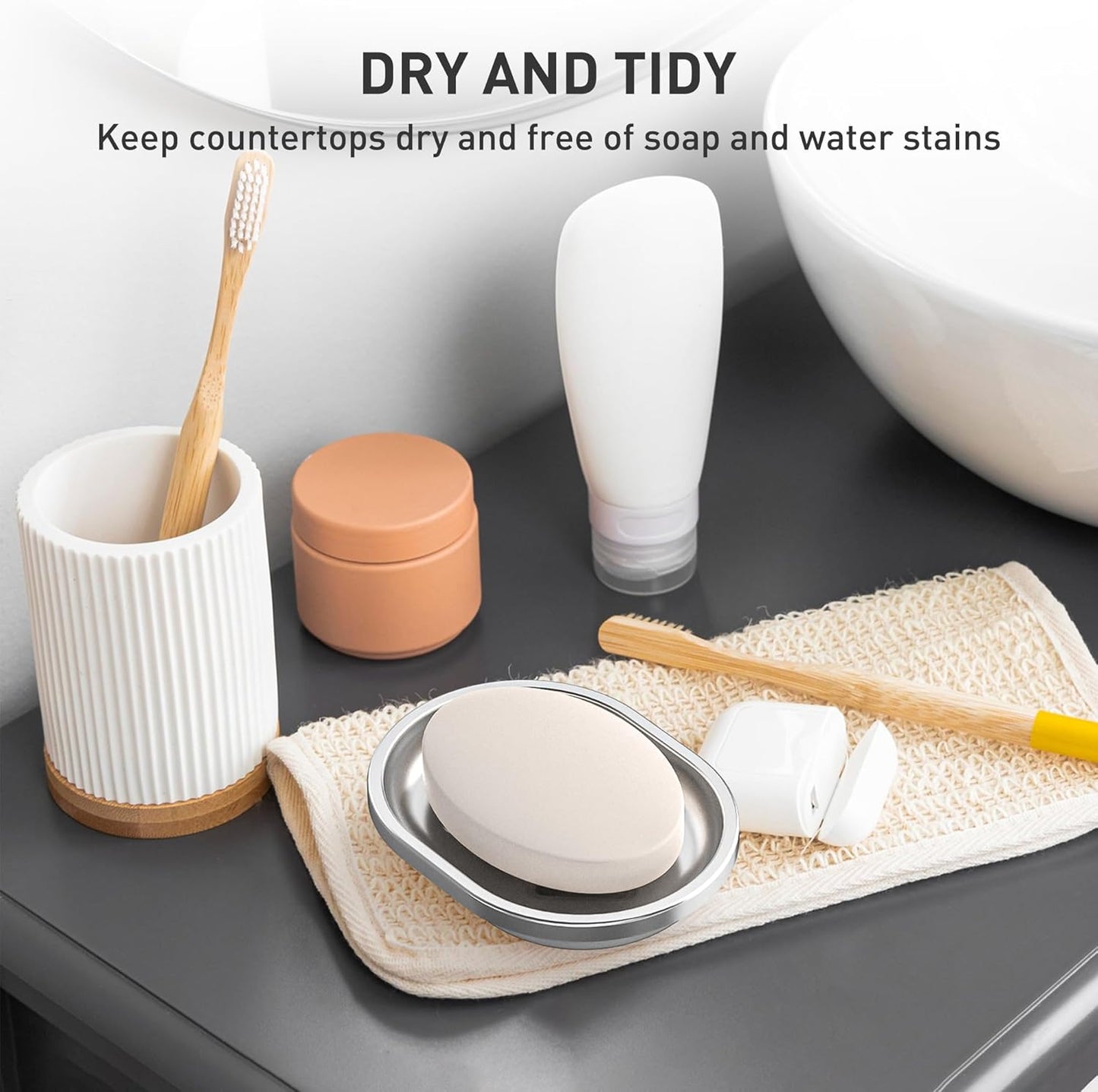 Kitchen Soap Holder,Stainless Steel Soap Dish with Draining Tray,Double Layer Stainless Steel Sponge Holder,Soap Box for Bathroom and Bathtub