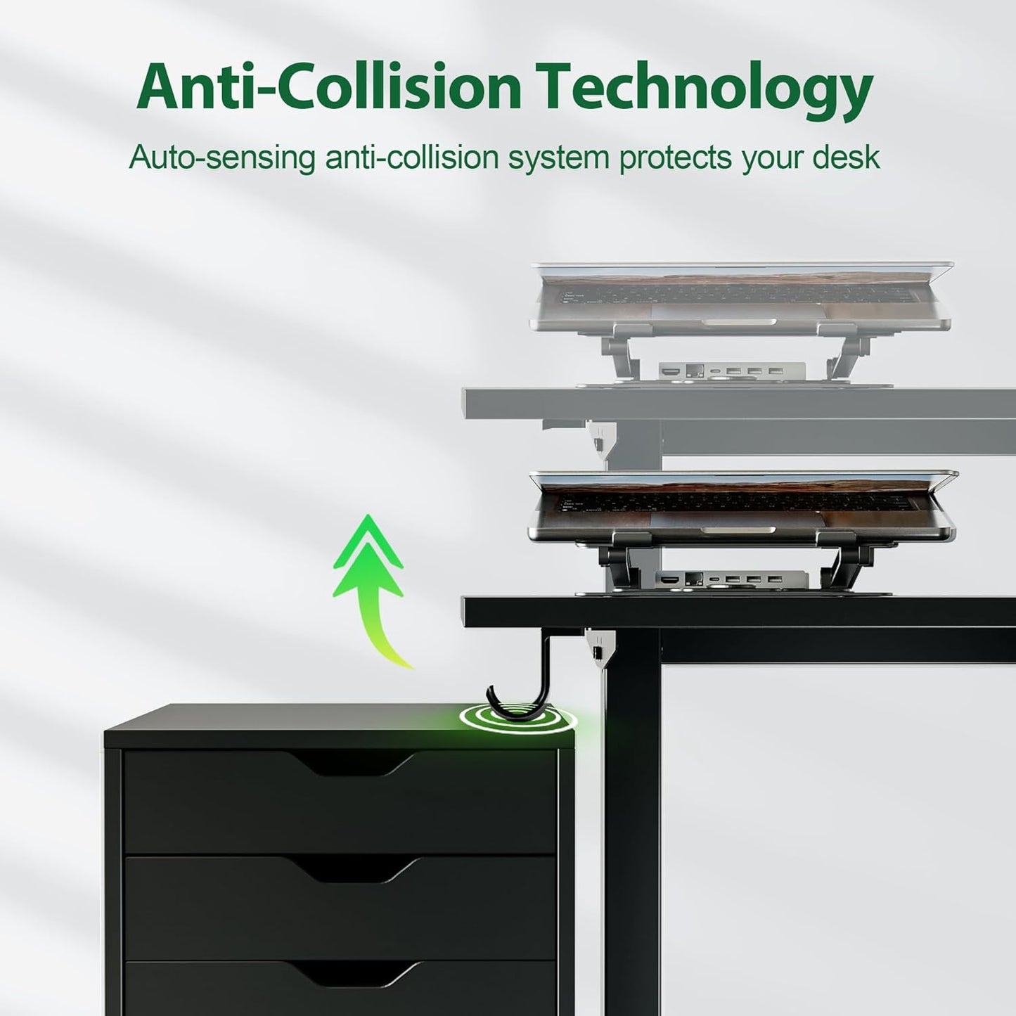 Agilestic Electric Standing Desk, Large 71 x 24 Inches Height Adjustable Desk, Sit Stand Up Workstation for Home Office, Ergonomic Rising Gaming Computer Table with Memory Preset, Black