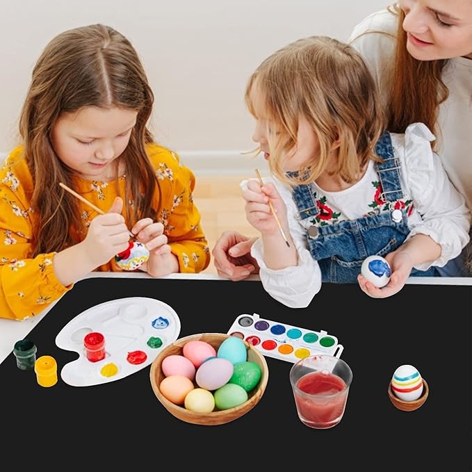 Ewen 2mm Thick Silicone Mats for Kitchen Counter, 27.6x19.5in Heat Resistant Silicone Baking Mat, Large Placemat Pastry Countertop Protector Mat Hot Pad for Stove Coffee Maker Air Fryer Toaster Black