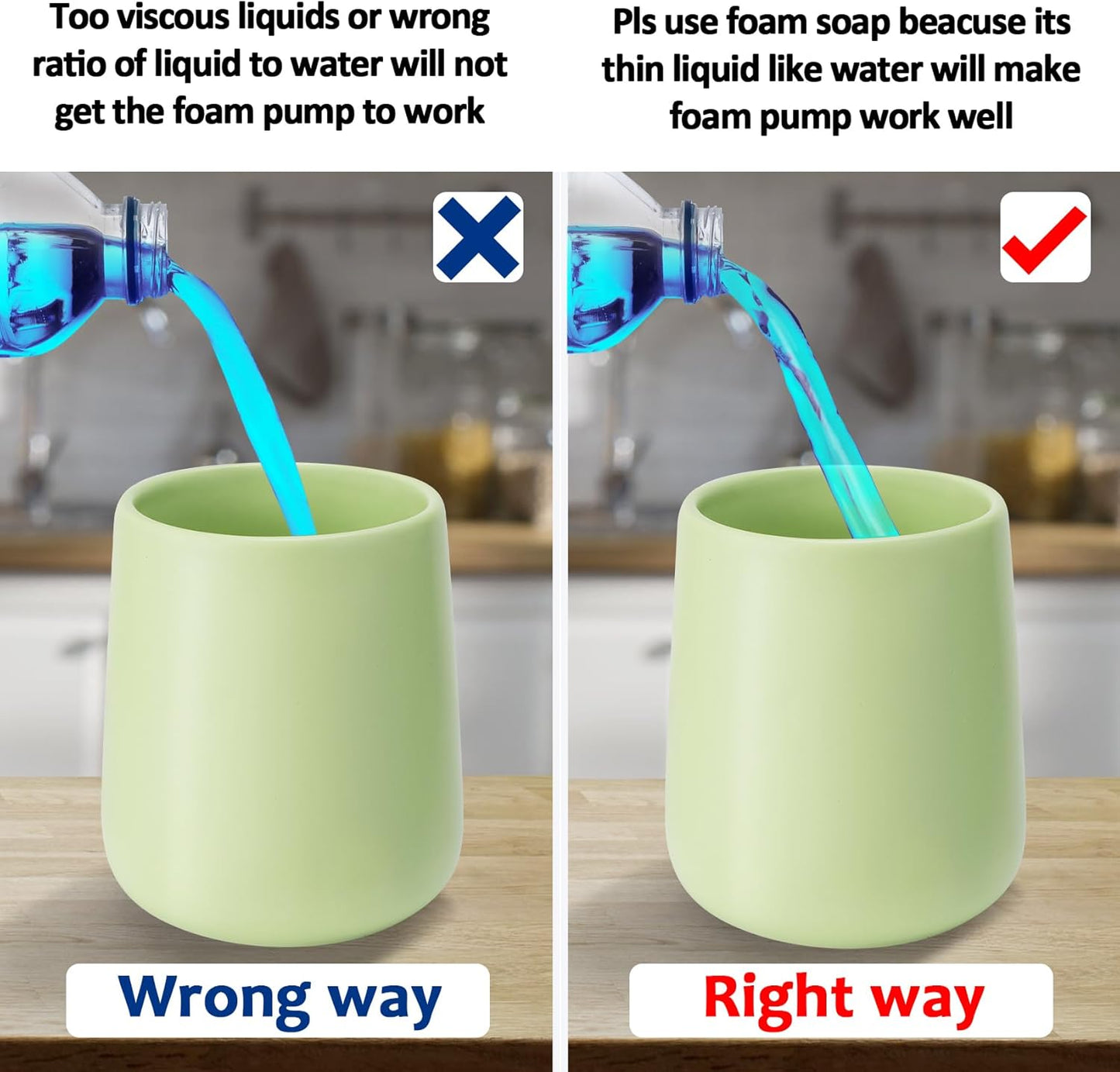 Soap Foaming Dispenser Ceramic with Easy-to-Press Pump Hand Foam Dispenser for Shampoo Bathroom Kitchen 12 oz