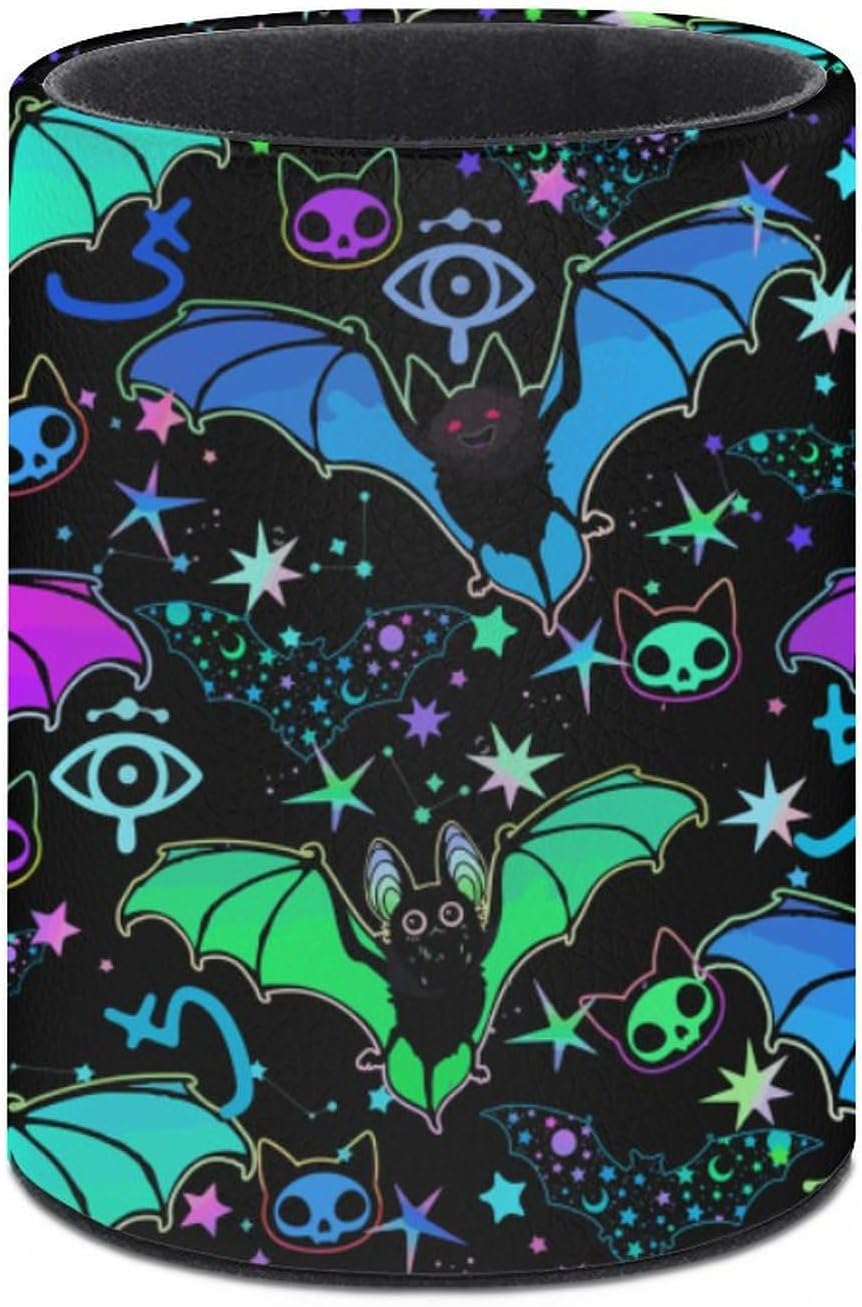 Magic Bat Pen Holder Pencil Organizer Cute Pencil Cup Desk Decor Makeup Brush Holder PU Multifunctional Office Suppliesfor Home Classroom School