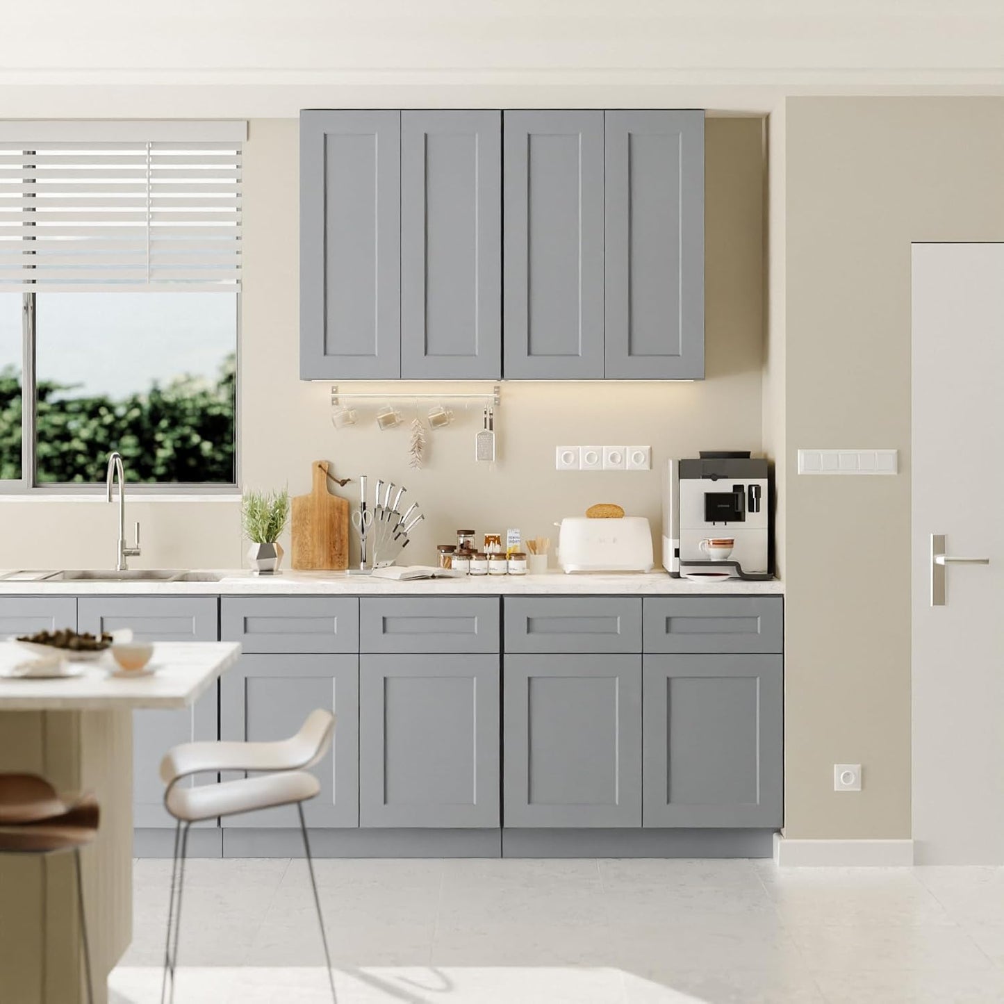 27 Inch Medicine Cabinet Wall Mounted, Solid Wood Over The Toilet Storage Cabinet, Bathroom Organizer Cabinets with 2 Door & Shelves, Easy to Assemble for Laundry Room, Kitchen, Garage - Dark Gray