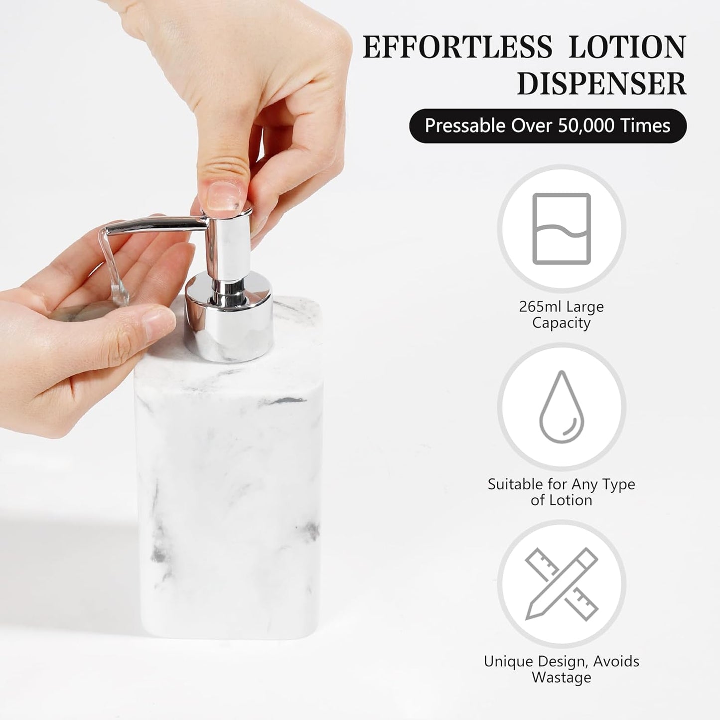 Bathroom Accessories Set, 4 Pcs Bathroom Accessory Set, Soap Dispenser, Toothbrush Holder, Qtip Holder Set, Bathroom Sets Complete, Bathroom Sink Set for Modern Home Decor, White