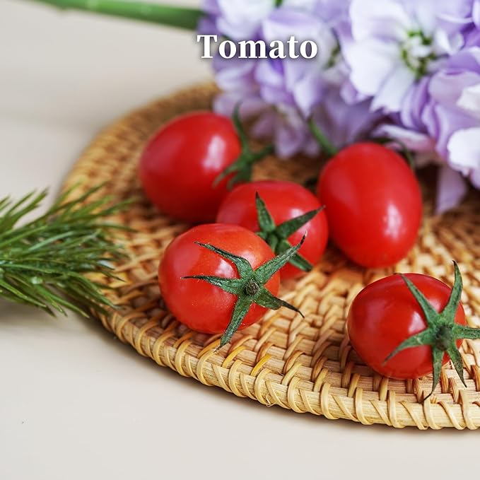 KRD Tomato Reed Diffuser Set, 3.38 fl oz (100ml) Scented Oil Diffuser with 8 Natural Rattan Sticks, Long-Lasting Fragrance for Home Office Bathroom Decor