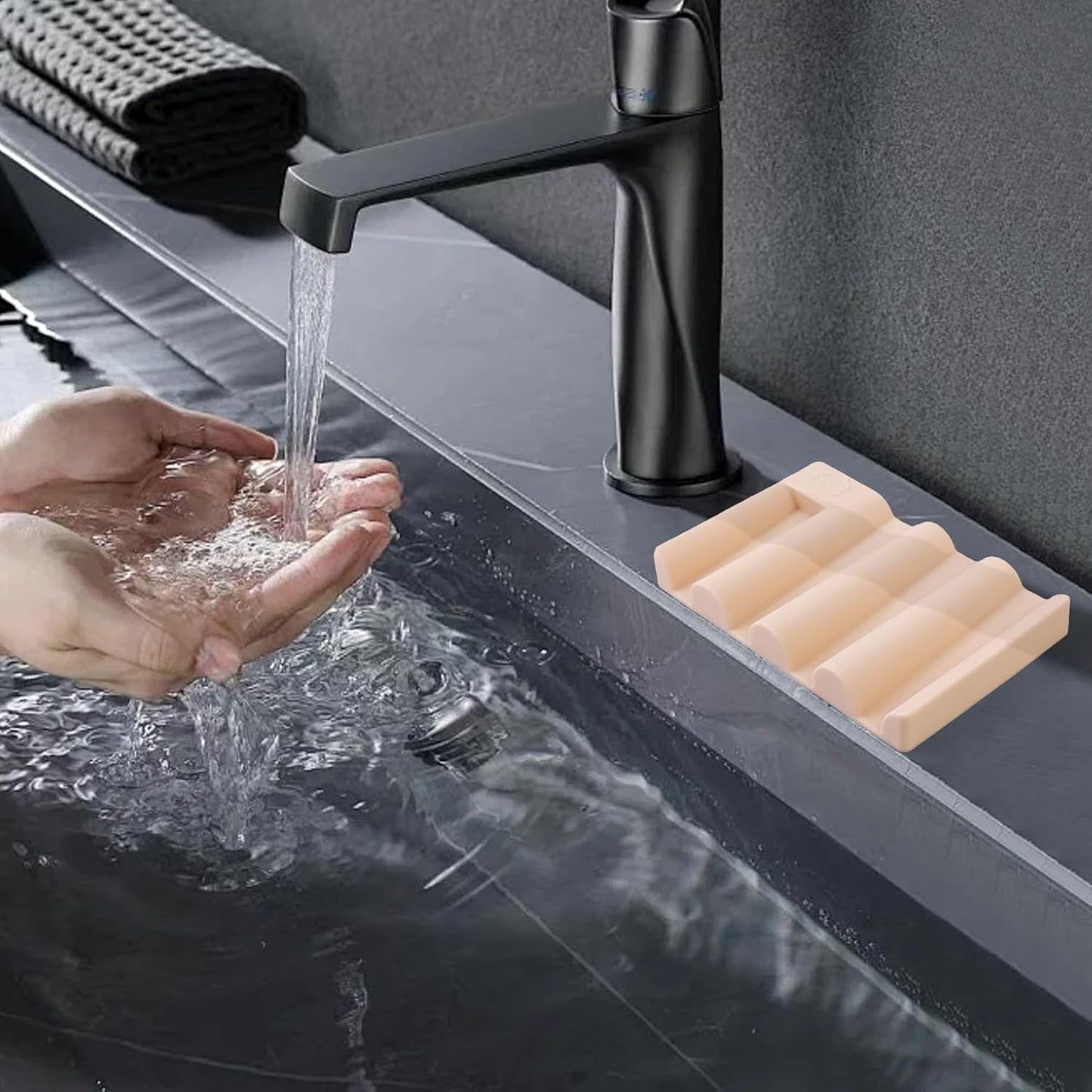 Soap Dish for Shower, Bathroom & Kitchen – Non-Slip, Self-Draining Design to Keep Soap Dry, Extend Soap Life – Easy to Clean, Compact & Durable (Pink, 2 pcs)