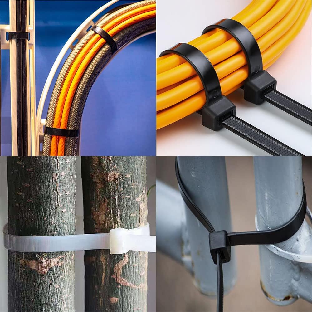Superun Heavy Duty Zip Ties 20 Inch, Strong Large Black Zip Ties 120 Lbs Tensile Strength Selflocking Wire Ties (Industrial Grade Cable Ties) Pack of 50