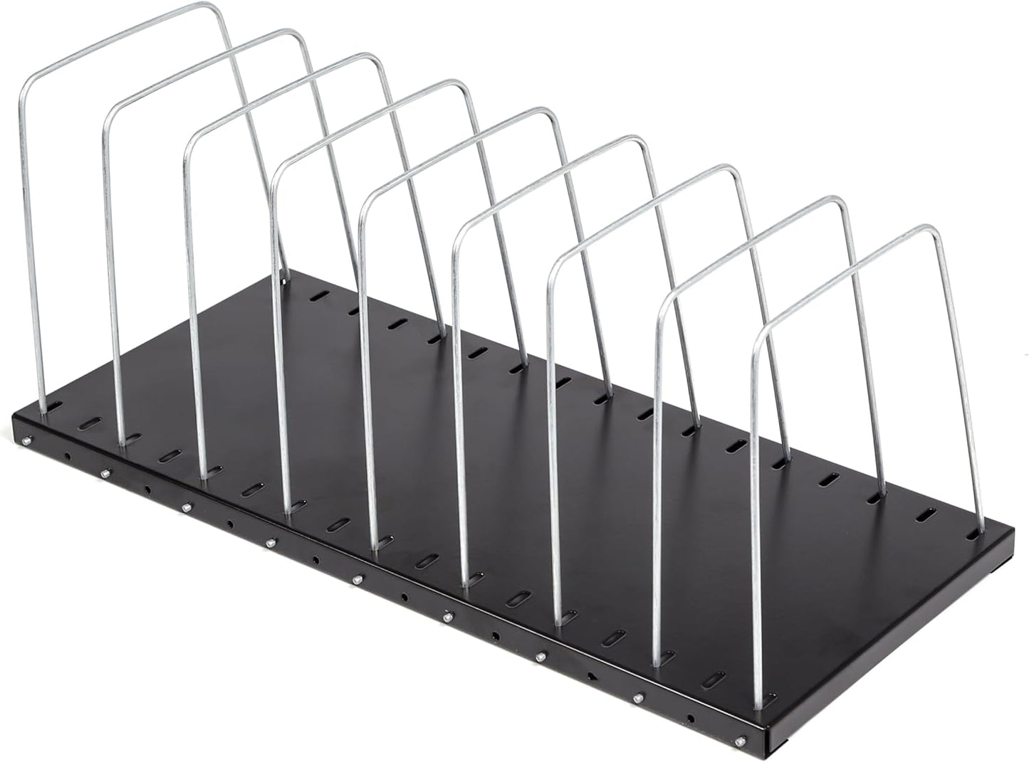 Huron Steel Wire Adjustable Vertical 8-Slot Desk File BinderOrganizer Storage
