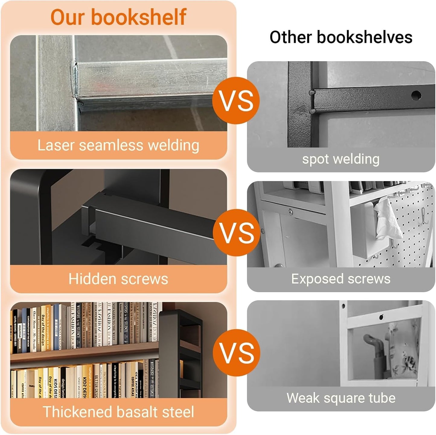 2-Tier Computer Desktop Bookshelf, Metal and Wood Desk Organizer Shelf with Pegboard, Small Freestanding Rack for Gaming, Study, and Display, for Home Office and Dorm