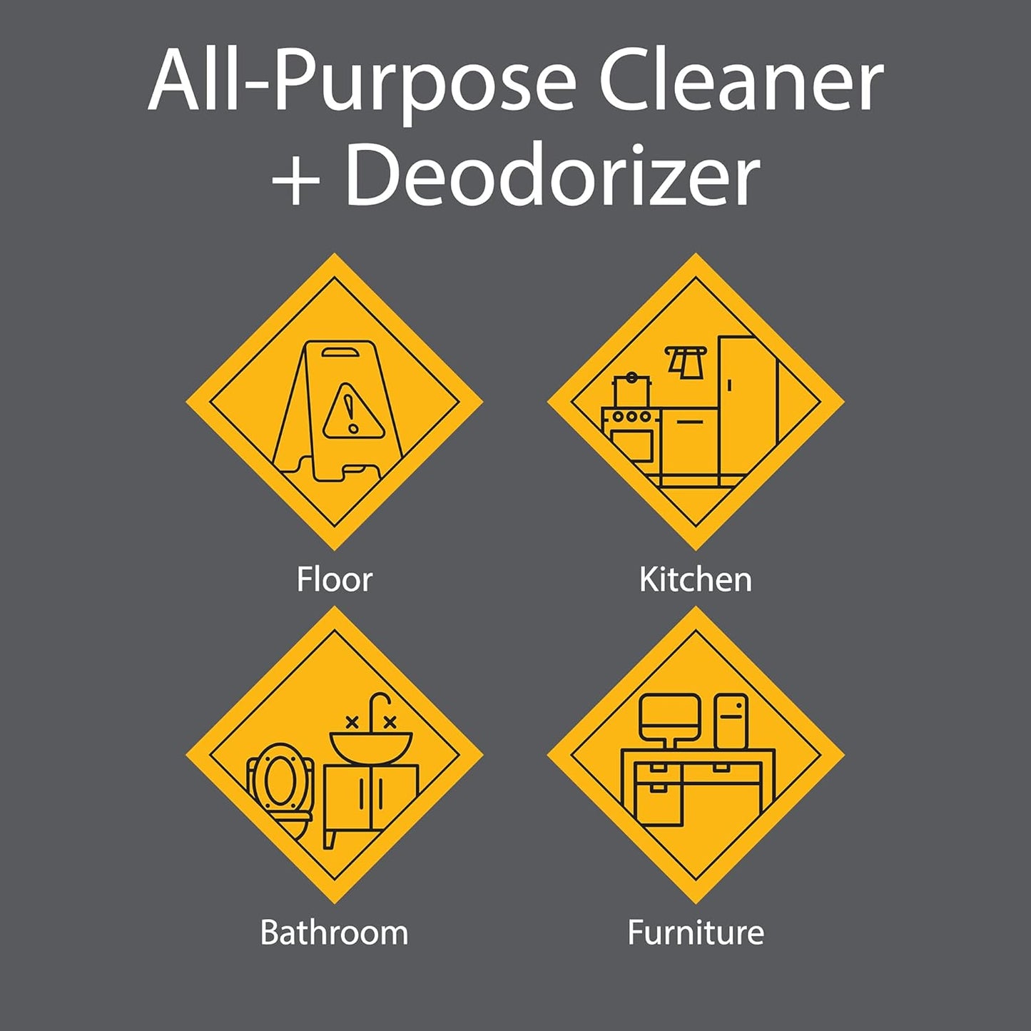 Pro-Grade All-Purpose Cleaner & Deodorizer - Deep Cleaning & Odor Eliminating Formula For Professional & Home Surfaces - 32 Ounce Concentrate - Lavender Breeze