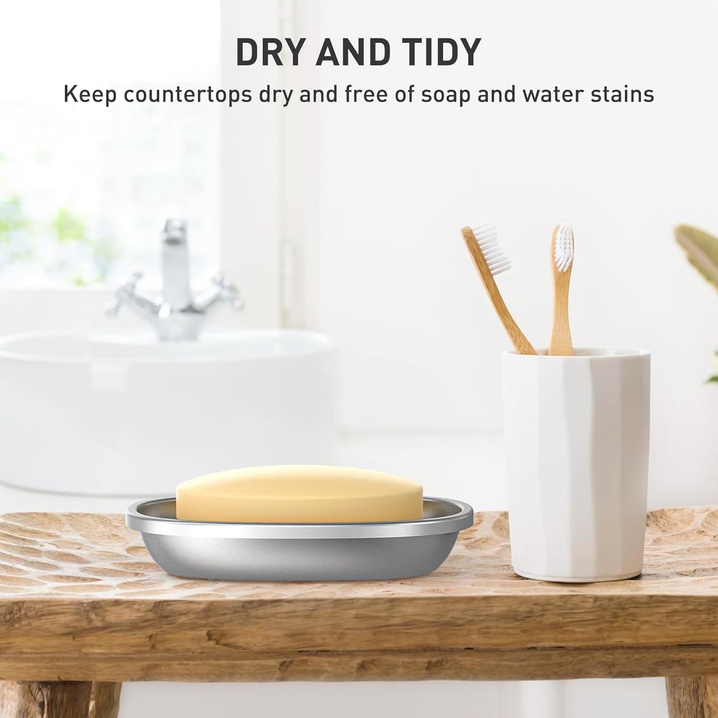 Double Layers Metal Soap Dish,Stainless Steel Soap Holder with Draining Tray for Bathroom Shower, Kitchen Sink, Highly Reliable and Durable