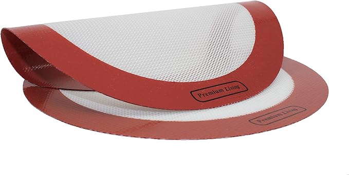 Round Silicone Baking mat for Cakes, Pastry, pies, 0.75 MM Thick, Reusable Baking Liner, Non-Stick, Easy Clean, Professional Grade (3, 9" Round)