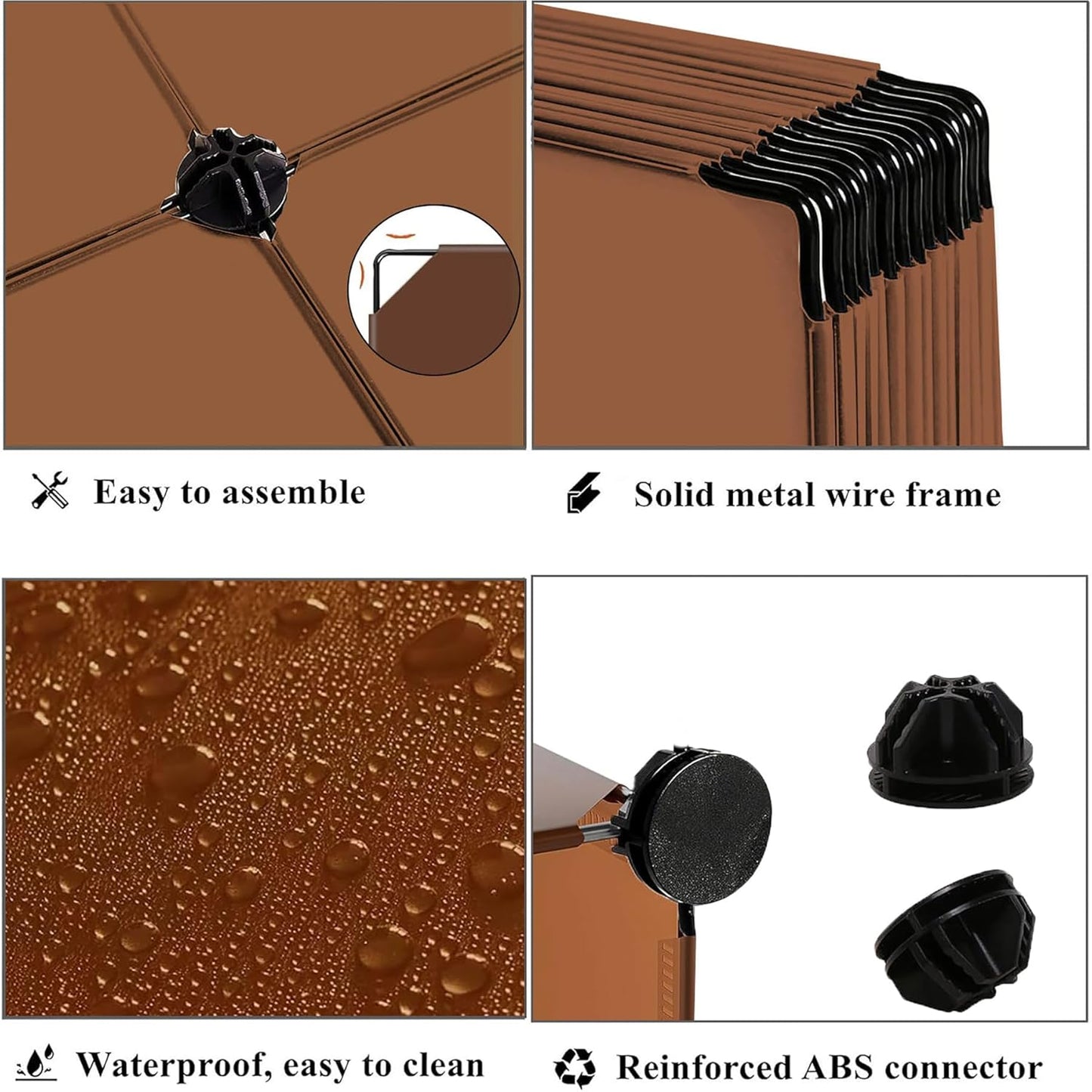 AWTATOS Cube Storage Organizer, Storage Cubes Shelves Bookshelf, 12 Cube Closet Organizers and Storage, DIY Stackable Plastic Clothes Organizer Shelving for Bedroom, Home, Cocoa Brown