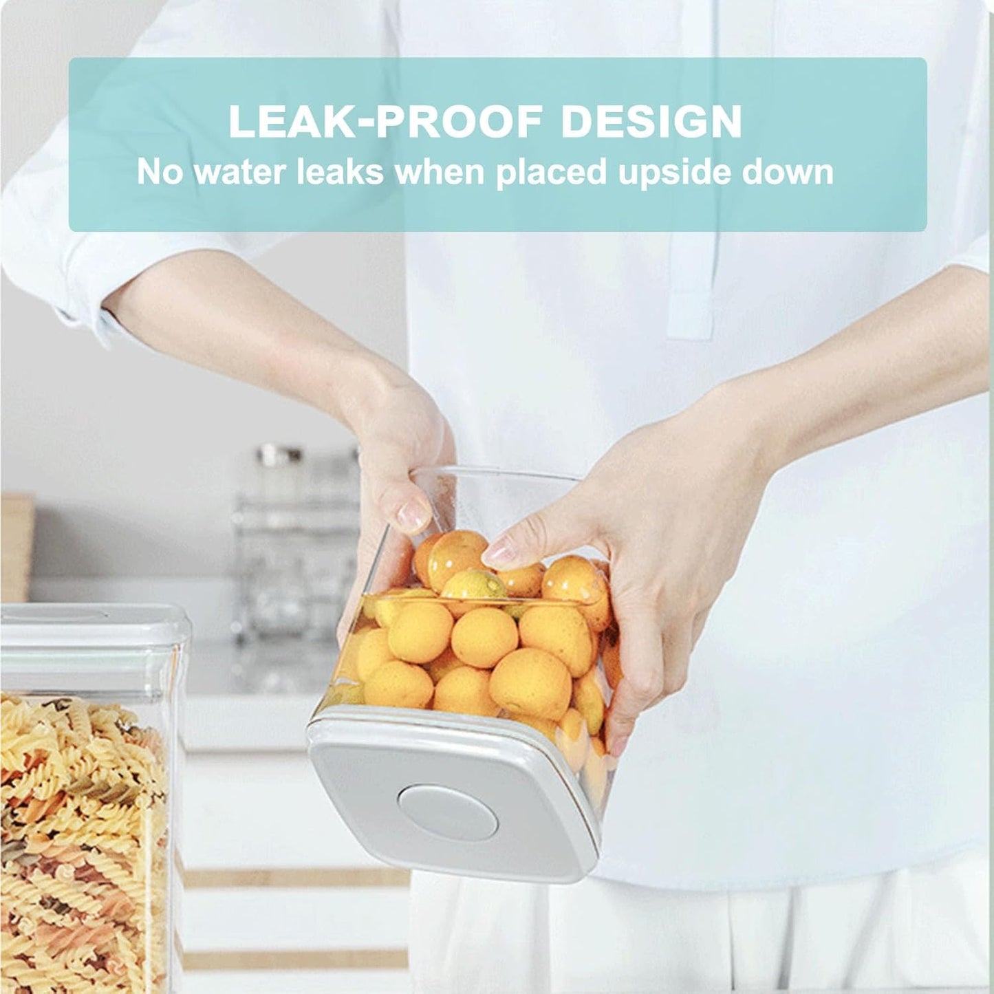 Pop Containers with Lids - Stackable Airtight Food Storage, Kitchen Pantry Storage Containers for Snacks Candy Salt Herbs Spices BPA-Free ((500ML+1200ML+1800ML)*2)