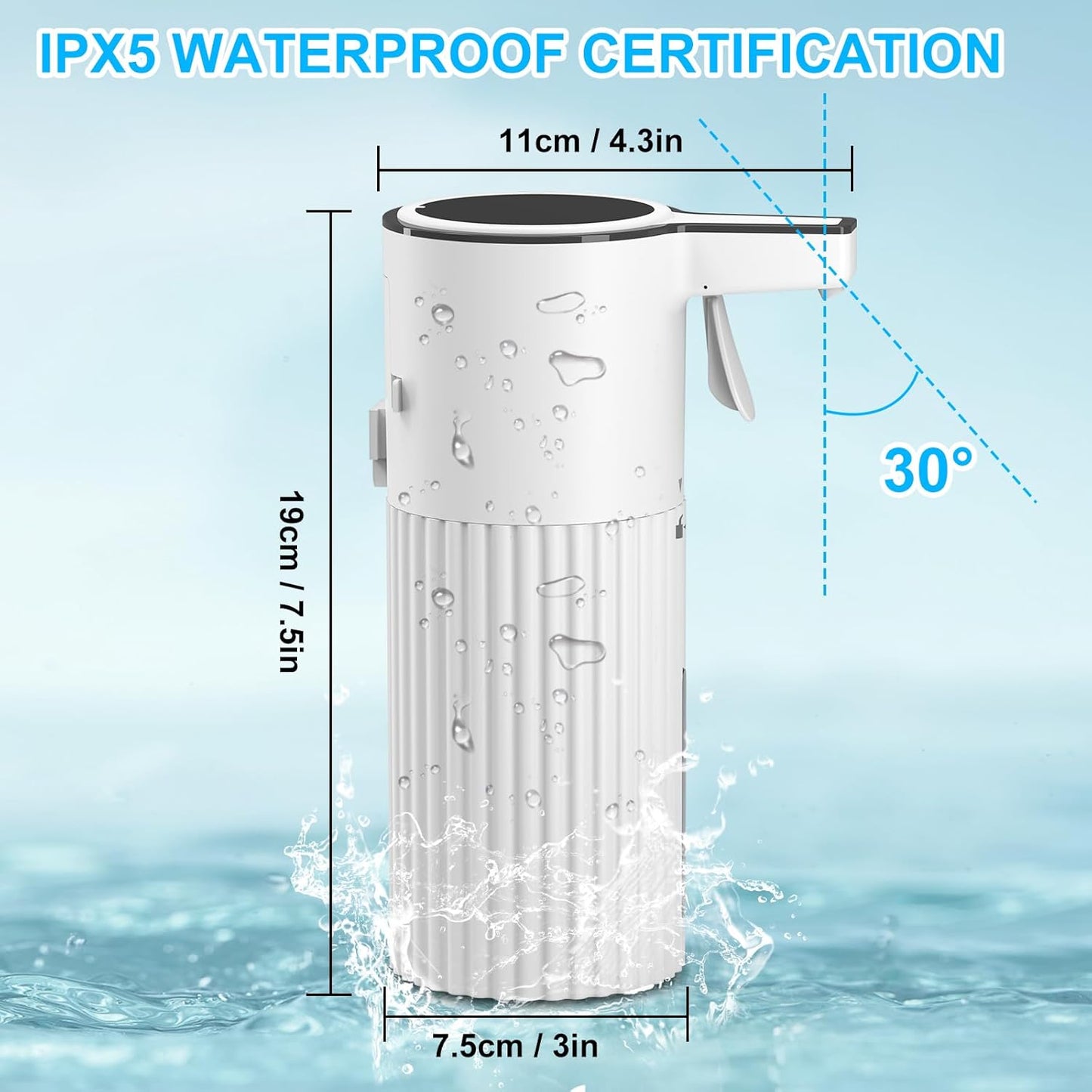 HOMELYLIFE Automatic Foam Soap Dispenser, 13.53oz/400ml Soap Dispenser Need AA*2 (Don't Include) with Long Press for Foam Output Continuously, Hand Soap Dispenser for Bathroom, Kitchen, Office, Home