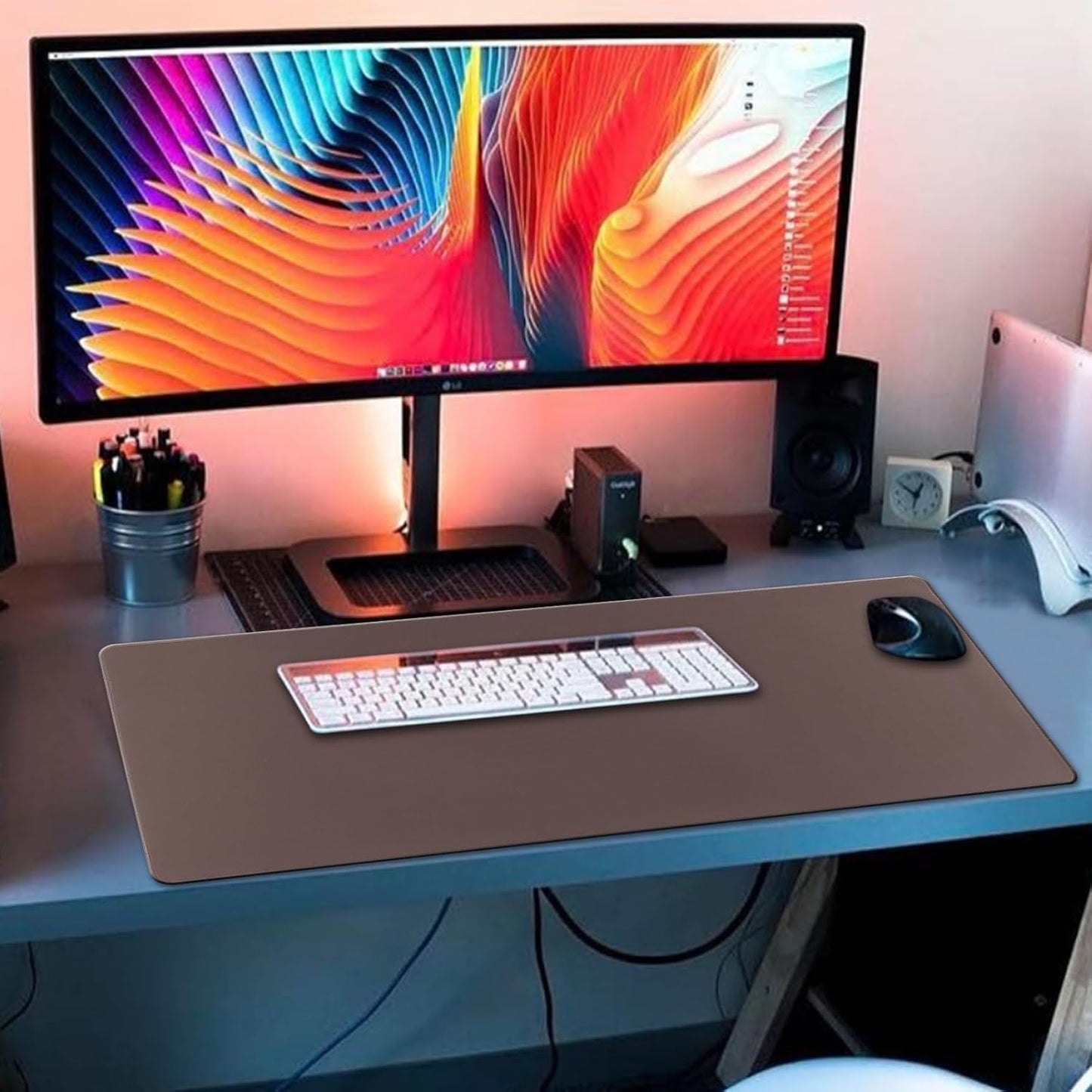 XXL Gaming Mouse Pad 35.4x15.7 Professional Large Mouse Pad & Computer Game Mouse Mat-90x40 Chocolateus