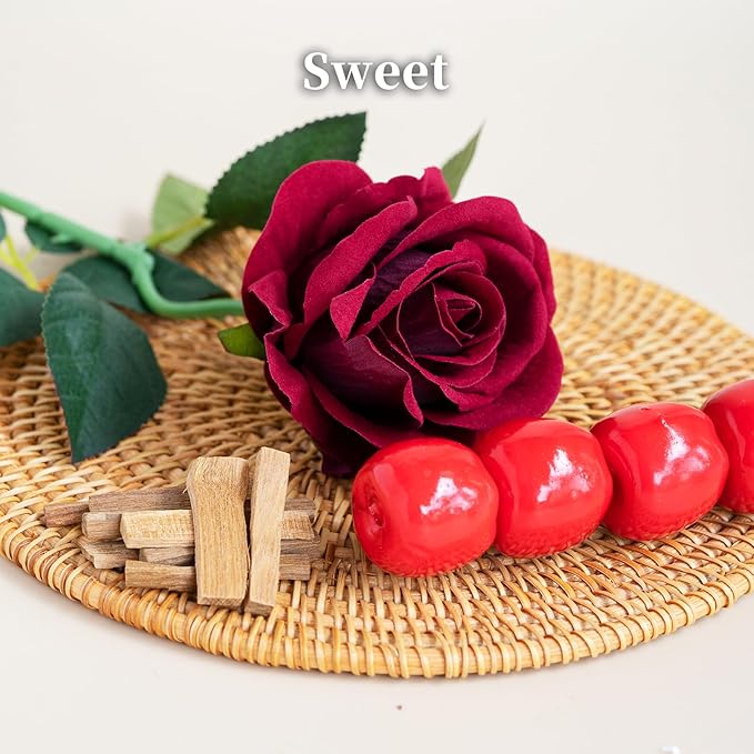 KRD Sweet - Candied Haws Reed Diffuser Set, 3.38 fl oz (100ml) Premium Scented Oil Diffuser with 8 Natural Rattan Sticks, Long-Lasting Fragrance for Home Office Bathroom Decor