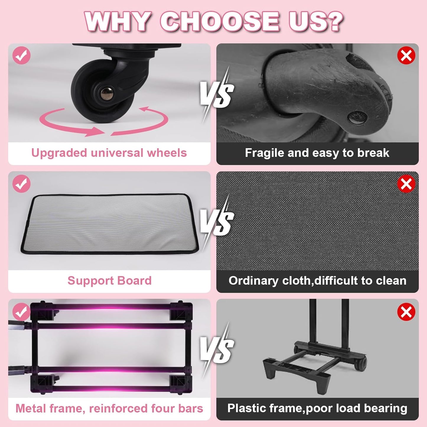 Extra-Large Rolling Cleaning Caddy with Wheels,Cleaning Caddy Bag with Detachable Trolley,Water Resistant Lining Cleaning Supply Organizer with Handle for Cleaners,Housekeepers