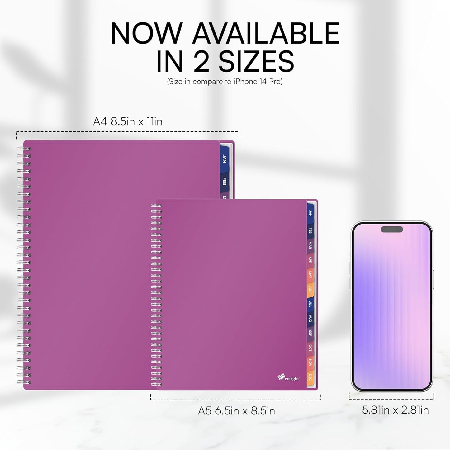 Ensight 2026 Appointment Book and Planner 8.5" x 11" Large Hourly Weekly Daily Schedule Book with Tabs, 15 Minute Time Slots, Magenta Calendar Organizer Jan 2026โDec 2026 Appointment Planner - Magenta