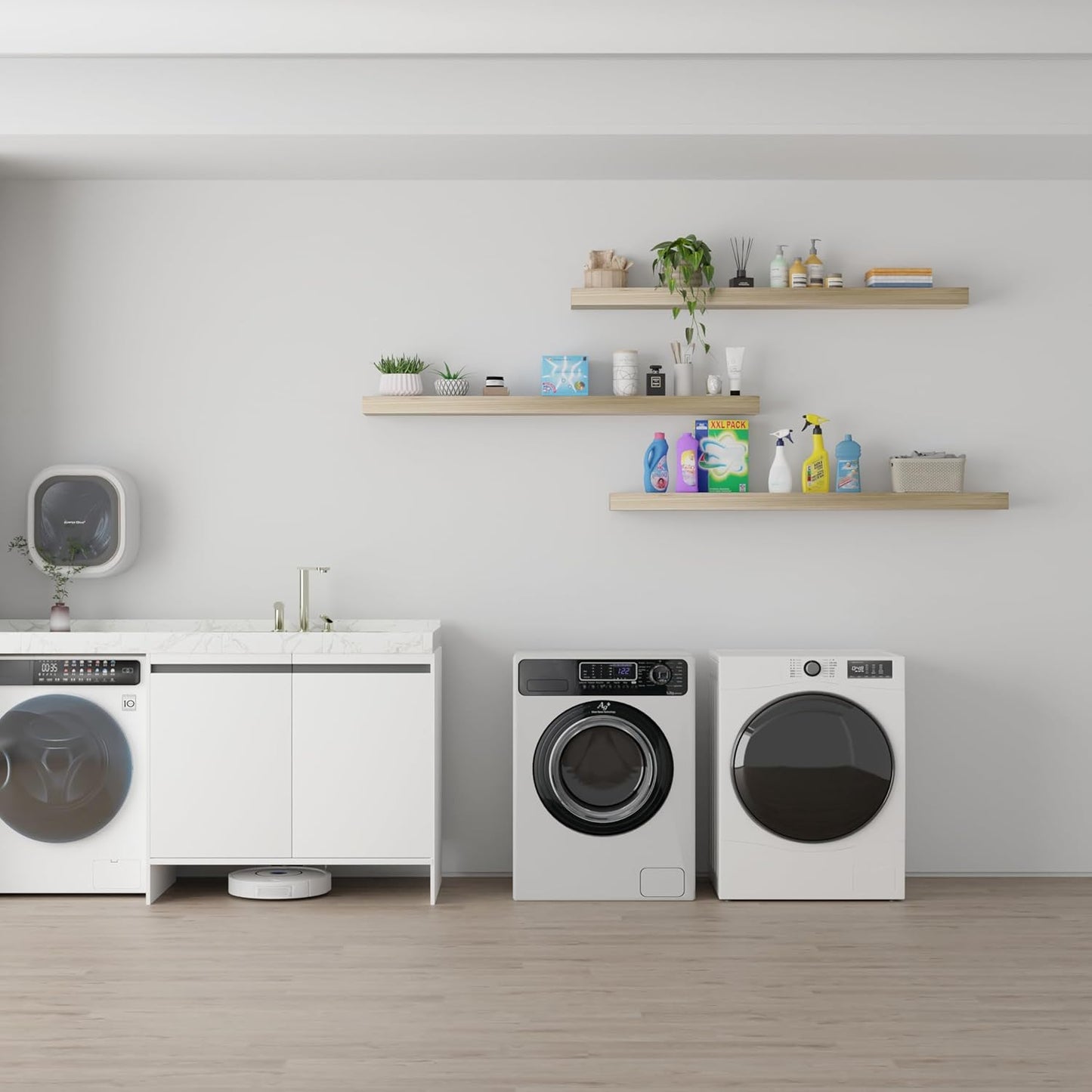 Floating Shelves - 48 Inch Long Premium Solid Wood Wall Shelves, Set of 3, Rustic Brown Modern Wall Mounted Shelves for Living Room, Bedroom, and Kitchen