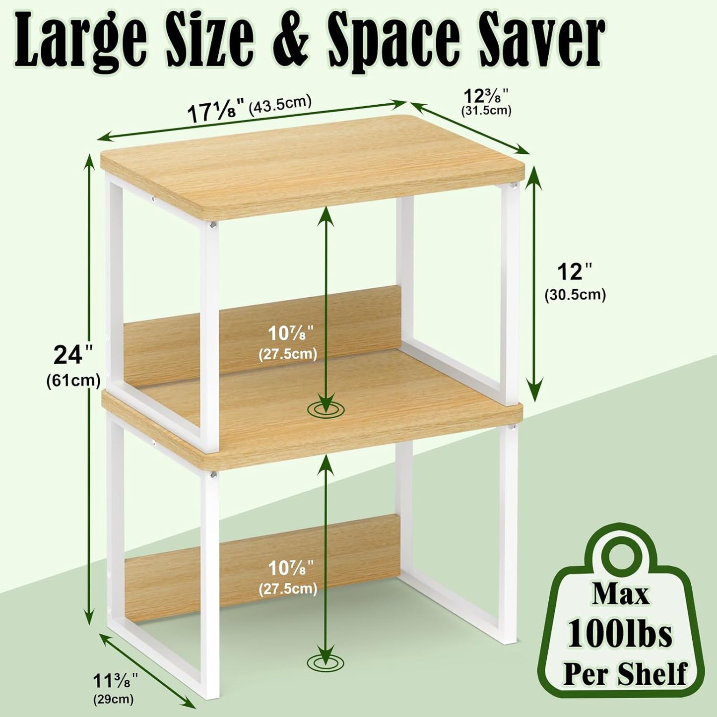 MARTY Desktop Printer Stand 2 Pack Printer Stand with Storage for Desk, Shelf Organzier for Home/Office Printer Riser Under Desk Small Table for Printer Fax Machine Scanner(Maple)