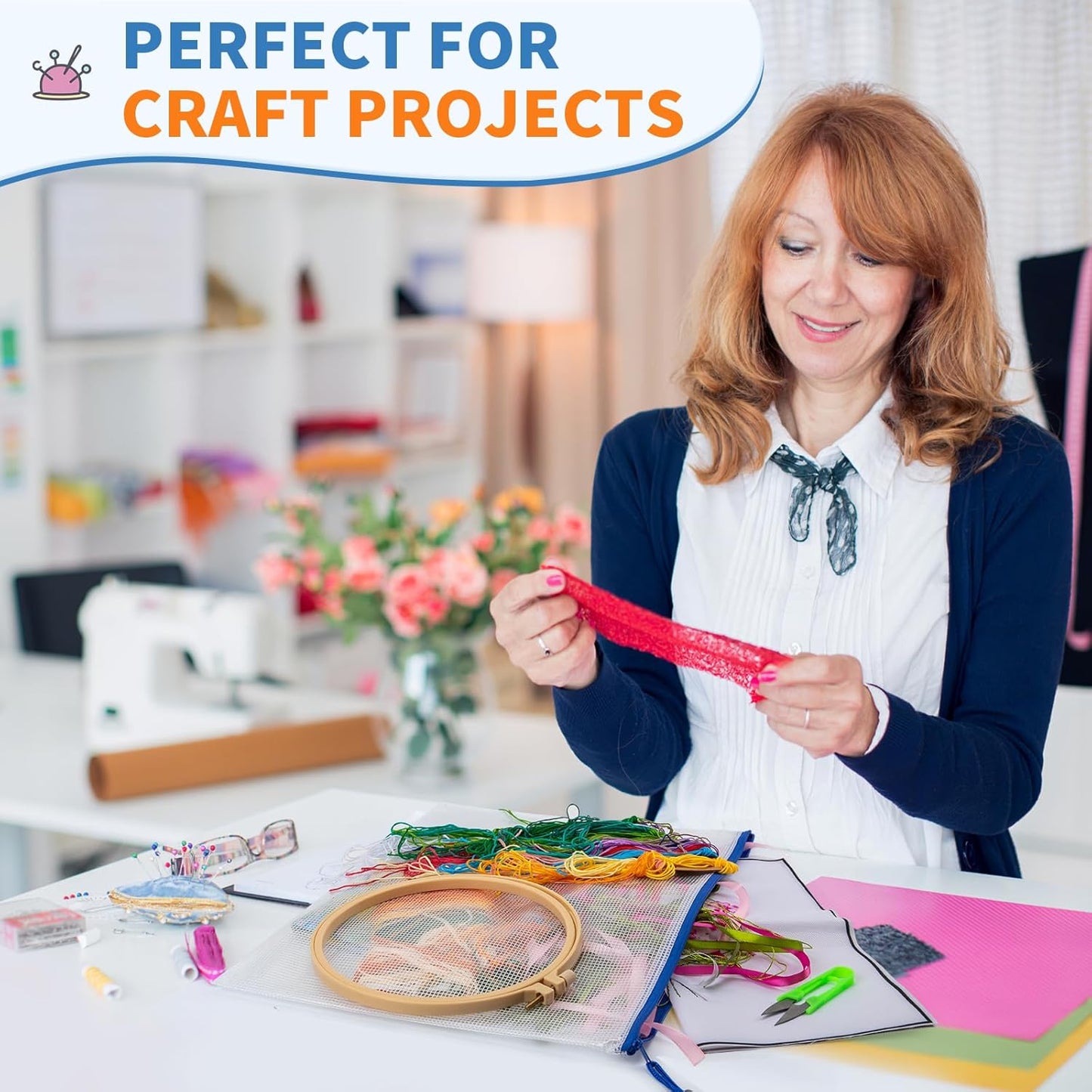 Umriox 16PCS Zipper Pouch, Mesh Bags with Zipper, 16 Color A4/Letter Size Pouches for Organization, Clear Zipper Pouches for Puzzles, Board Games, Craft Projects