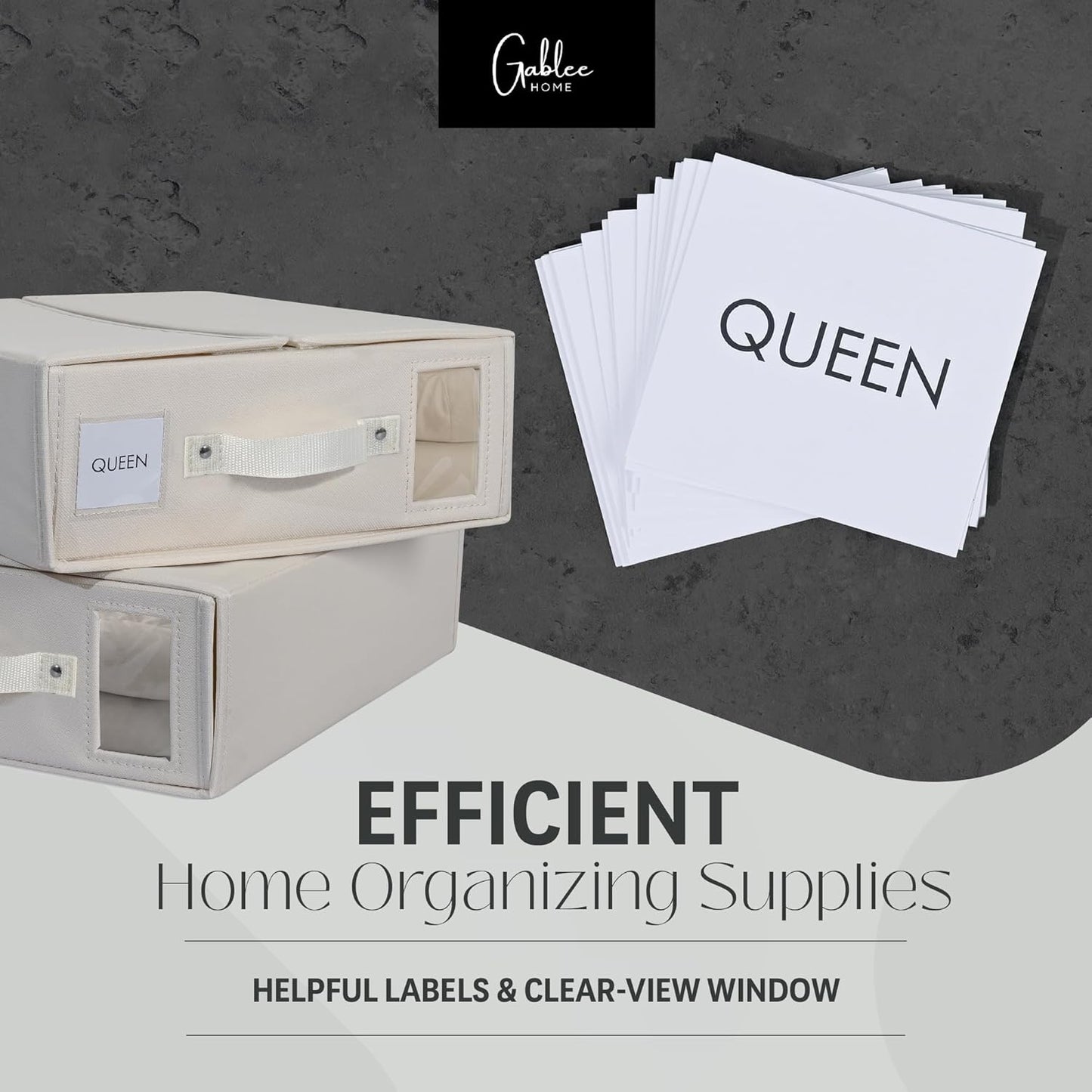 Bed Sheet Organizer Set - 4 Pack Premium Foldable Organizers for Sheets, Comforters, & Linens - Fits Neatly in Closet or Under Bed - Sturdy Oxford Cloth with Premade Labels - Home Storage Solution