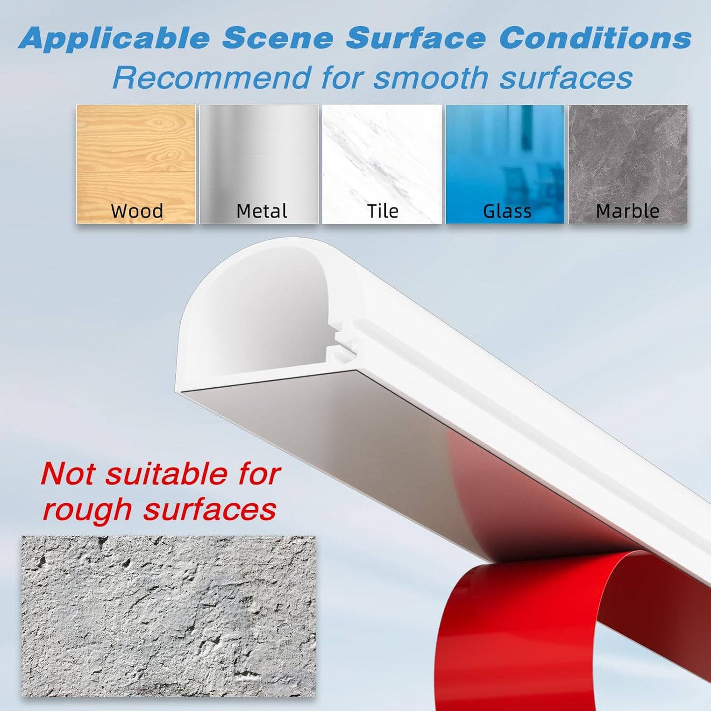 118" Silicone Cord Hider for 1 Cord,Flexible Side-Opening Self-Adhesive Cord Covers for Wires on Wall Mount TV,Easier Setup for Home Office Cable Management Wire Hider,0.54" W x 0.39" H,White