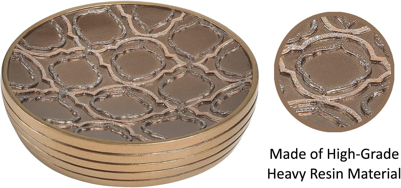 Zahari Home 4pc Spindle Stylish Bathroom Accessories Set Bathroom Soap Dispenser, Tumbler, Tooth Brush Holder and Soap Dish Modern Classic Luxury Contemporary Decor Unique Design Modern Bath Set