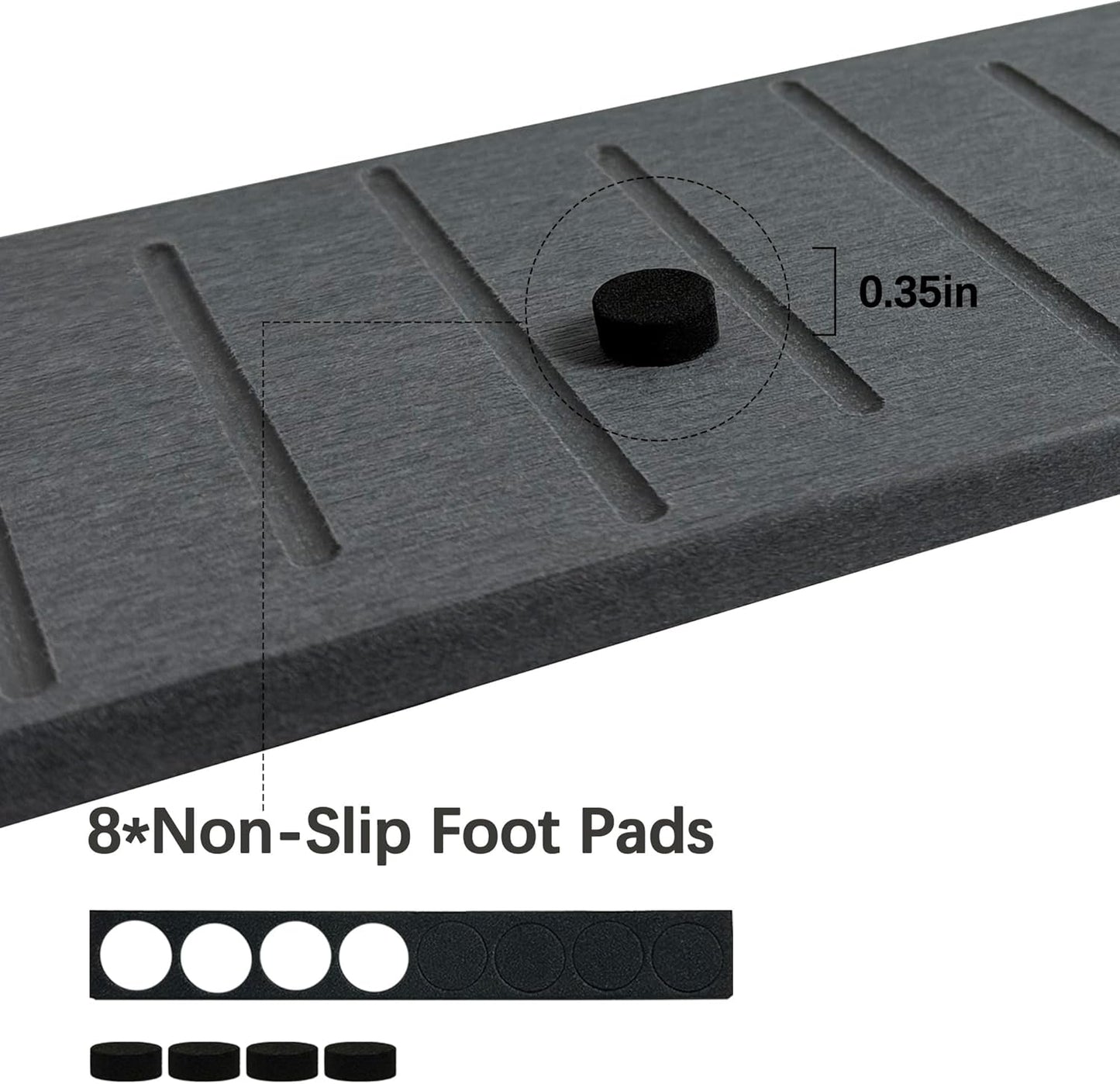 2PCS Water Absorbing Stone Tray for Cosmetics & Hand Soap & Houseplants, 8.7" x 4.3" Ultra-Absorbent Diatomite Coaster | Fast-Drying Bathroom & Kitchen Organizer, Dark Gray