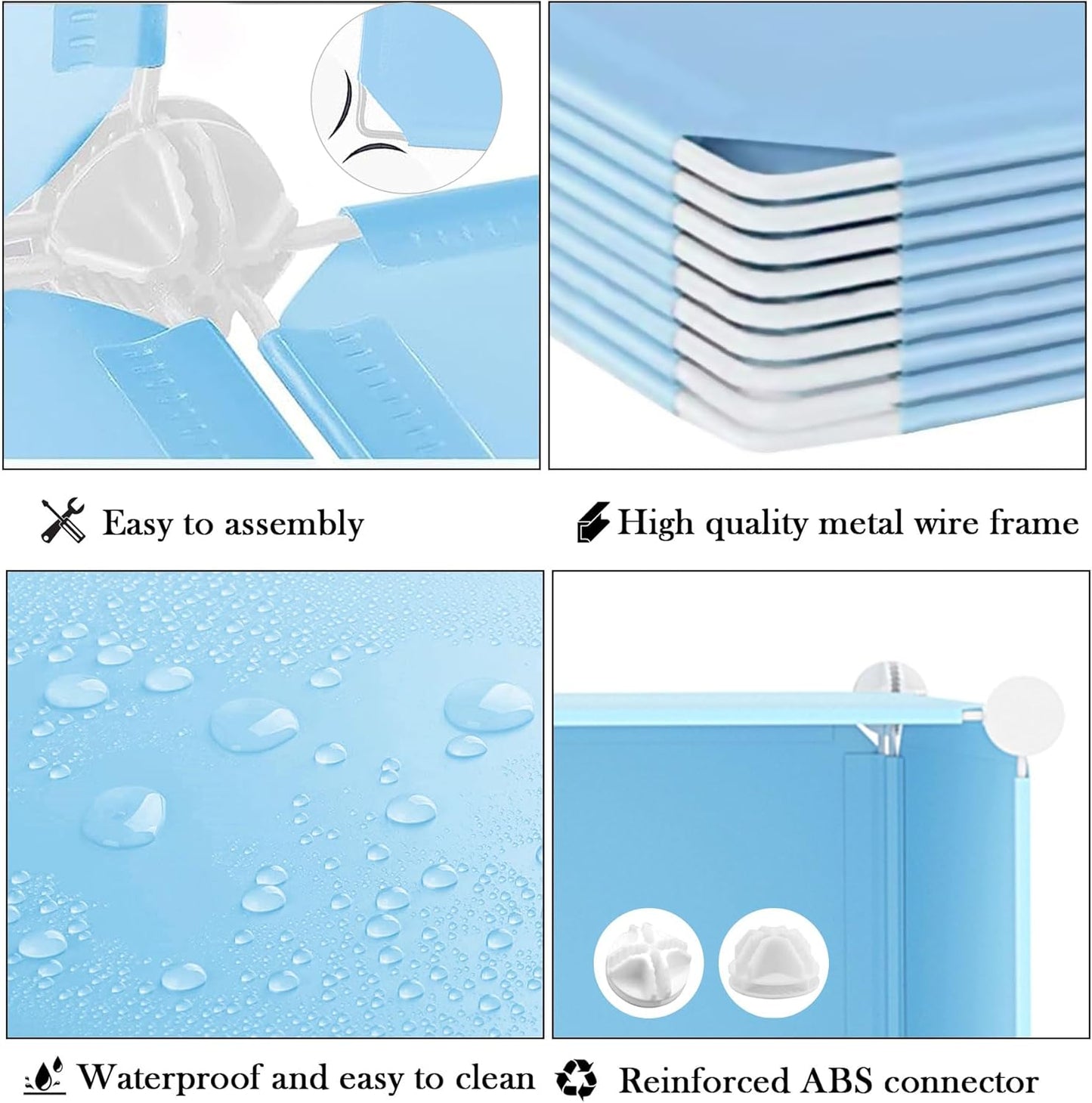 AWTATOS Cube Storage Organizer Protable Closet Organizers and Storage for Kids DIY Stackable 12 Cube Storage Shelves Clothes Organizer for Bedroom, Home, Blue