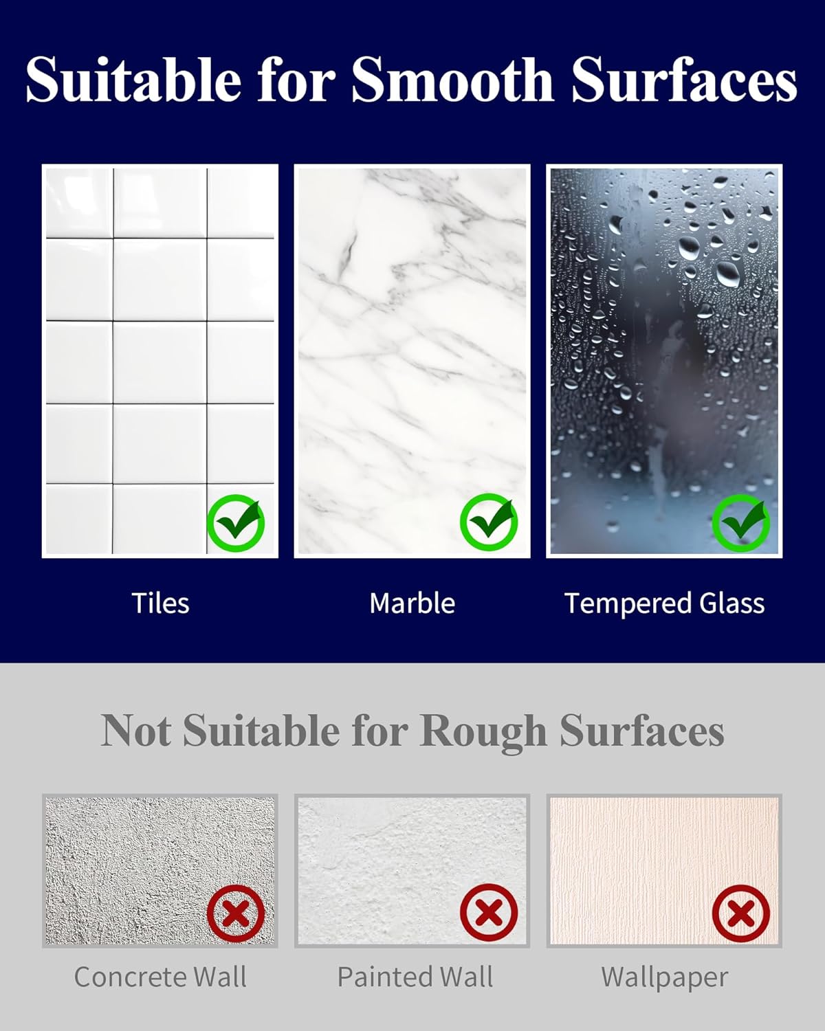 Kitsure Shower Caddy Extra Large - Adhesive Shower Organizer, Stainless Steel Shelf for Inside Shower, No Drill Bathroom Organizers and Storage, Home Decor Accessories, 2 Pack,Sliver