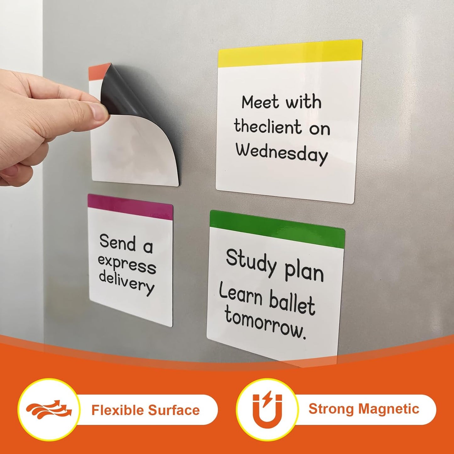 6x6 Small Magnetic Dry Erase Board,Square Sticky Notes Magnets as Teacher Essentials for Classroom,Pack 12