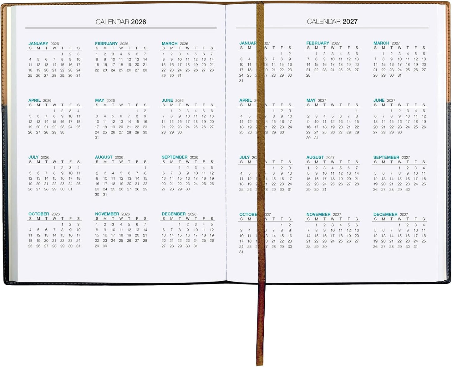2026 Planner Calendar, 8"x10" : Includes 14 Months (November 2025 - December 2026) / 2026 Weekly Planner/Weekly Agenda/Monthly Calendar Organizer (Brown/Black)