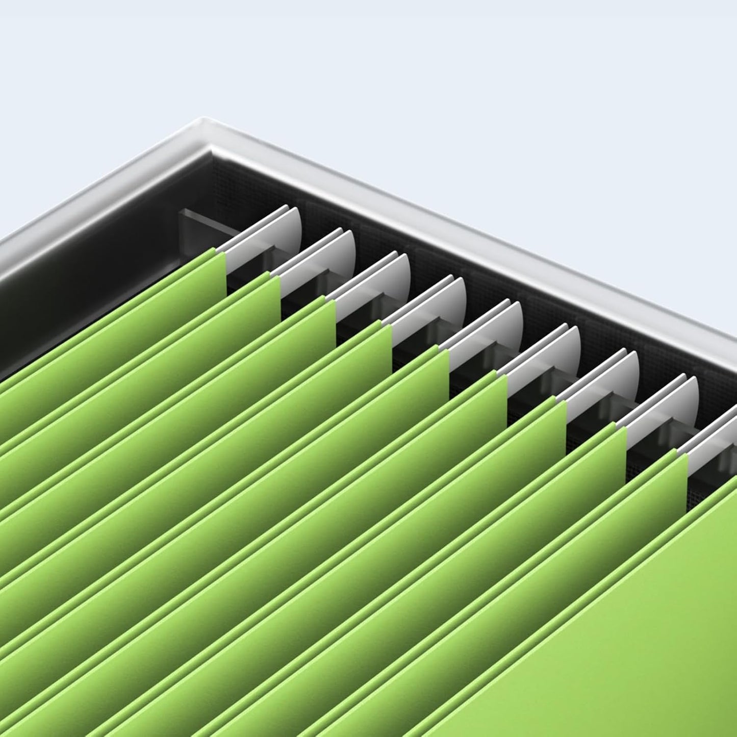 File Organizer Box with Lid File Box for Hanging Decorative File Organizer with One-Piece Integrated Plastic Slide Rail (Black, 13.2x10.1x10.1inch(3pack))