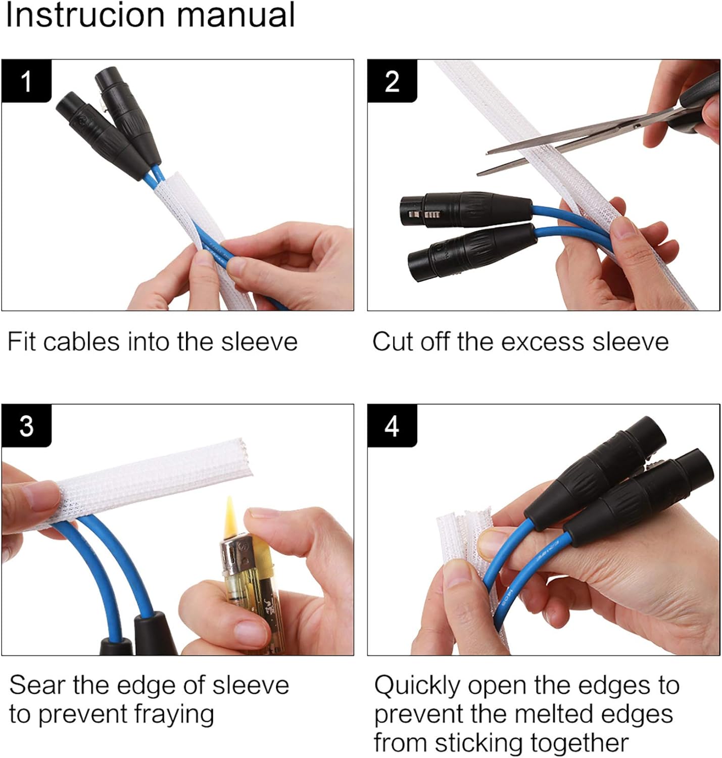 Alex Tech 25ft - 1.25 inch Cord Protector Wire Loom Tubing Cable Sleeve Split Sleeving for USB Cable Power Cord Audio Video Cable - Protect Cat from Chewing Cords - White