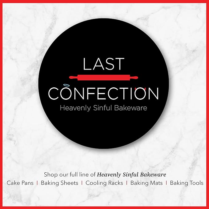 Last Confection Silicone Baking Mat - Set of 3 Non-Stick Professional Food Safe Tray Pan Liners - 2 Half Sheet (11-5/8" x 16-1/2") 1 Quarter Sheet (8-1/2" x 11-1/2")