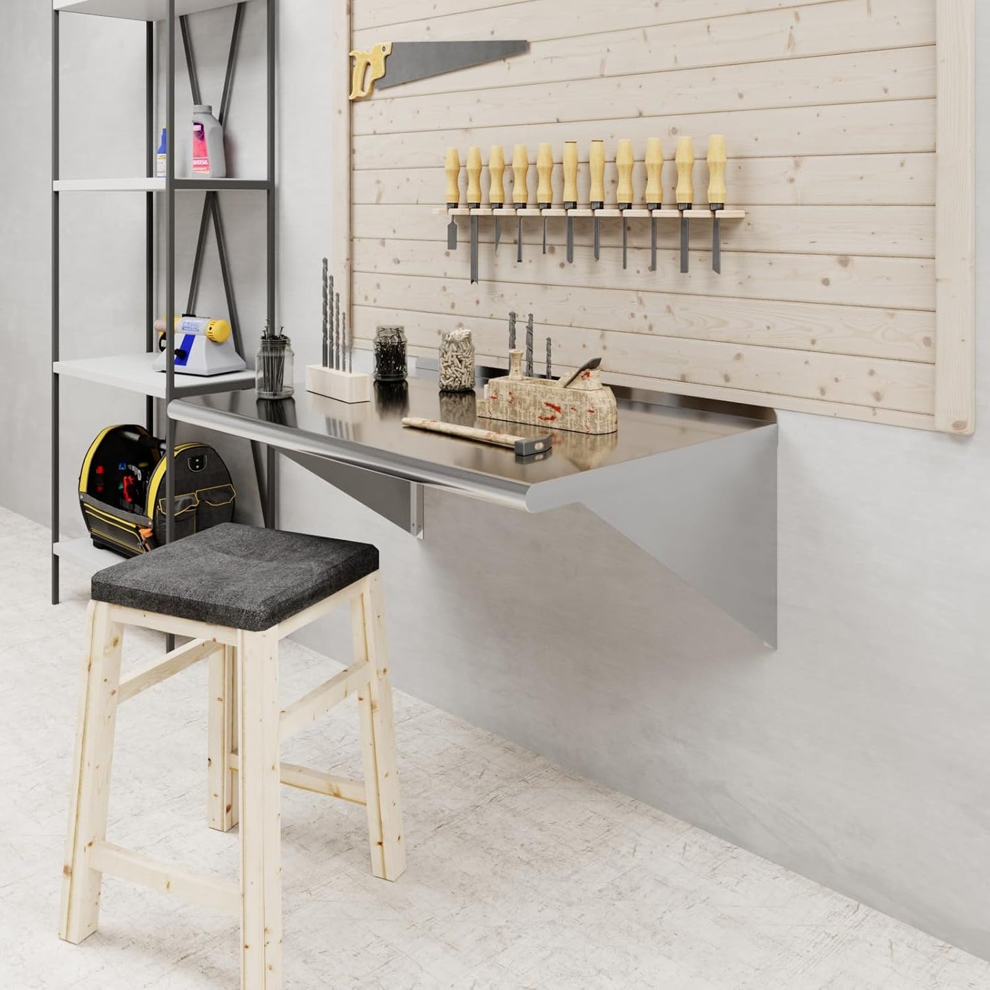 AmGood 36" Long X 24" Deep Stainless Steel Wall Shelf | NSF Certified | Appliance & Equipment Metal Shelving | Kitchen, Restaurant, Garage, Laundry, Utility Room