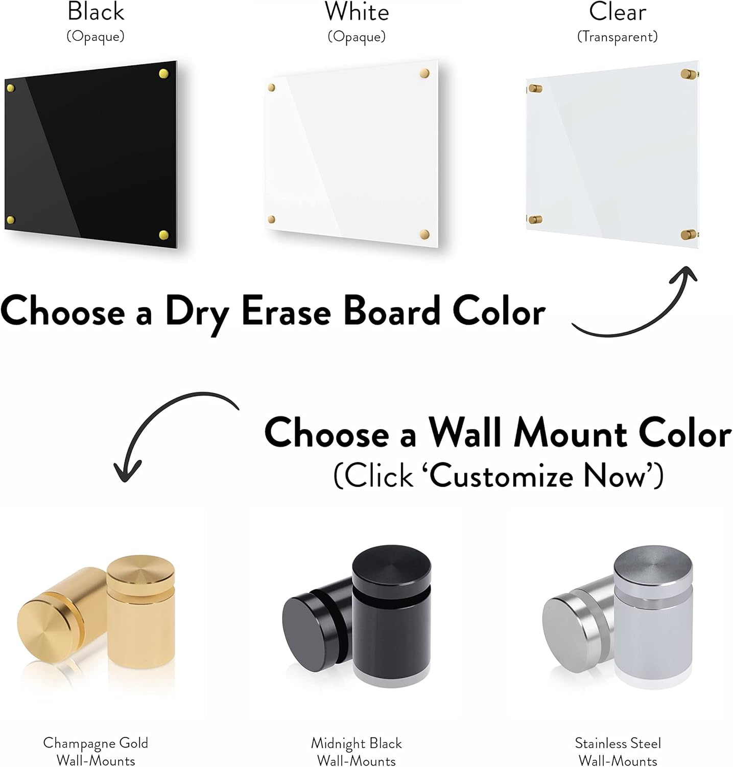 Ships Next Day, Made in USA - Acrylic Dry Erase Board | Non-Magnetic Dry Erase Board | Hanging Frameless White Board | Acrylic for Office, School and Home Walls | for Kids & Adults (Black - 20x30)