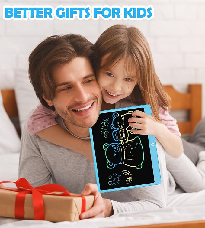LCD Writing Tablet Doodle Board, 16inch Colorful Drawing Tablet Writing Pad, Kids Travel Essentials, Toddler Toys for 3 4 5 6 7 8 Year Old Girls Boys- Christmas and Birthday Gifts