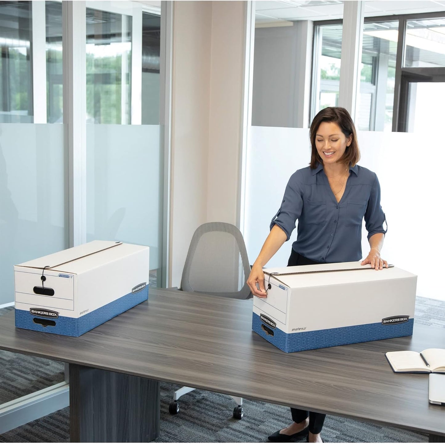 Bankers Box STOR/FILE Medium-Duty Storage Boxes, FastFold, String and Button, Letter, Case of 12 (00704)