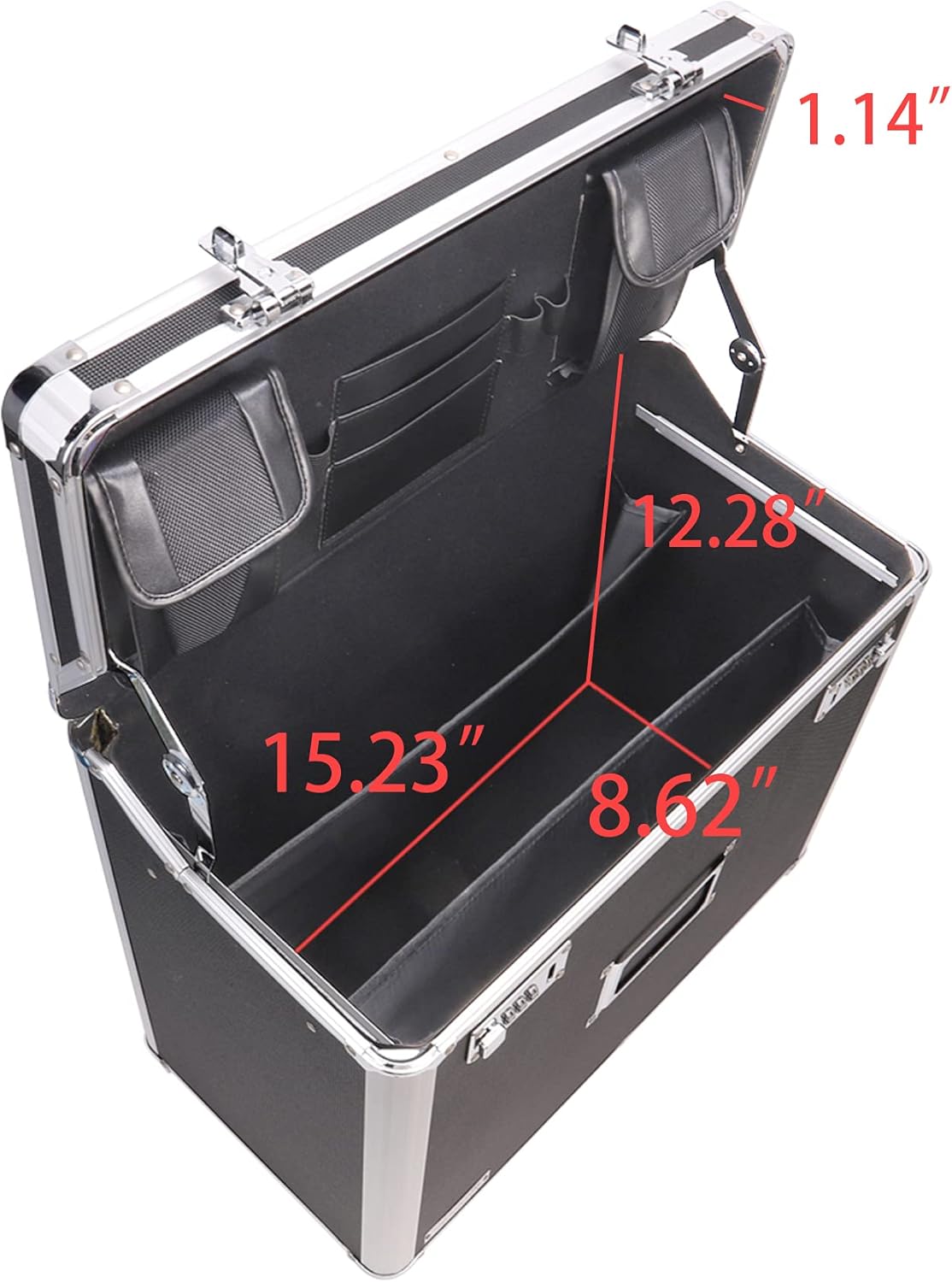 Vaultz Locking Mobile Business Case, Legal Size, 14.5 x 13.5 x 11 Inches, Black (VZ00194)