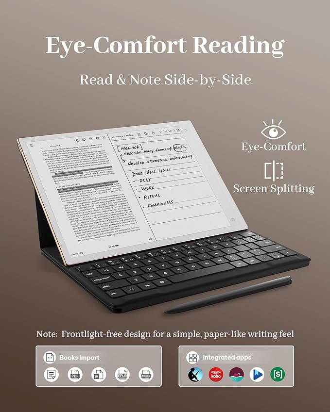 iFLYTEK AINOTE 2, 10.65" E-Ink Tablet, AI Note Taking Tablet with ChatGPT-5, Ultra-Thin 4.2mm Digital Notebook with Voice-to-Text, 16-Language Transcription, Handwritten-to-Text, Ideal for Work&Study