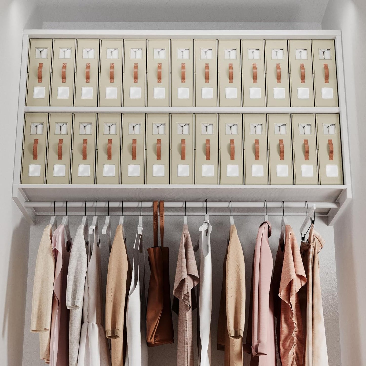 4 Pack Bed Sheet Storage Organizers- Premium Fabric Closet Organizer with Clear View Window, Space-Saving Foldable Design for Queen/King Size Bedsheets, Blankets & Duvet Covers