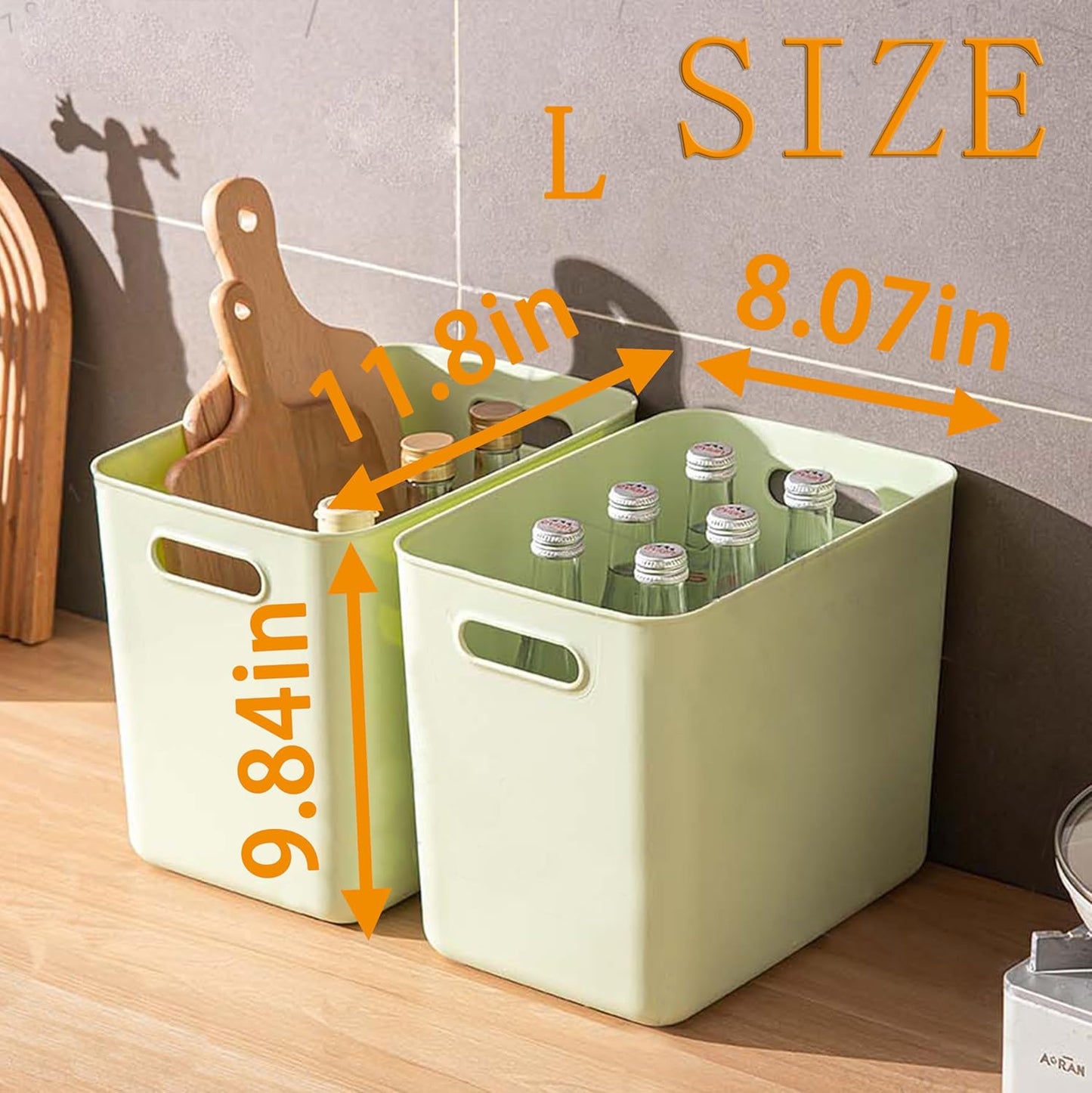 5 pack large plastic White storage bins Baskets, Toy Box Chest with Lids and Handle,Organizer Containers for Baby,Kids,snacks,Nursery,Shelves,Playroom, Bedroom,Office,Closet,home