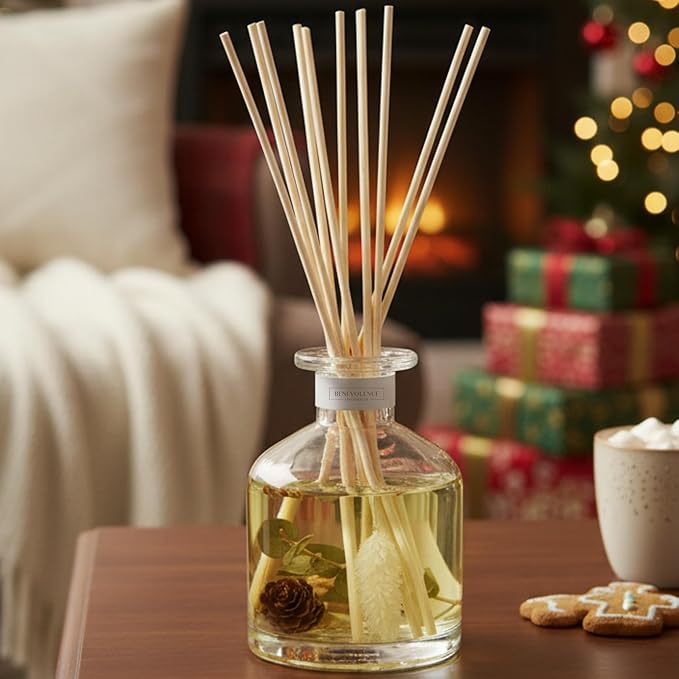 Benevolence LA Pacific Driftwood Reed Diffuser | Eucalyptus, Fig & Sandalwood | Home Fragrance Diffuser for Bathroom | Long-Lasting Scent Sticks | Sun-Kissed Collection