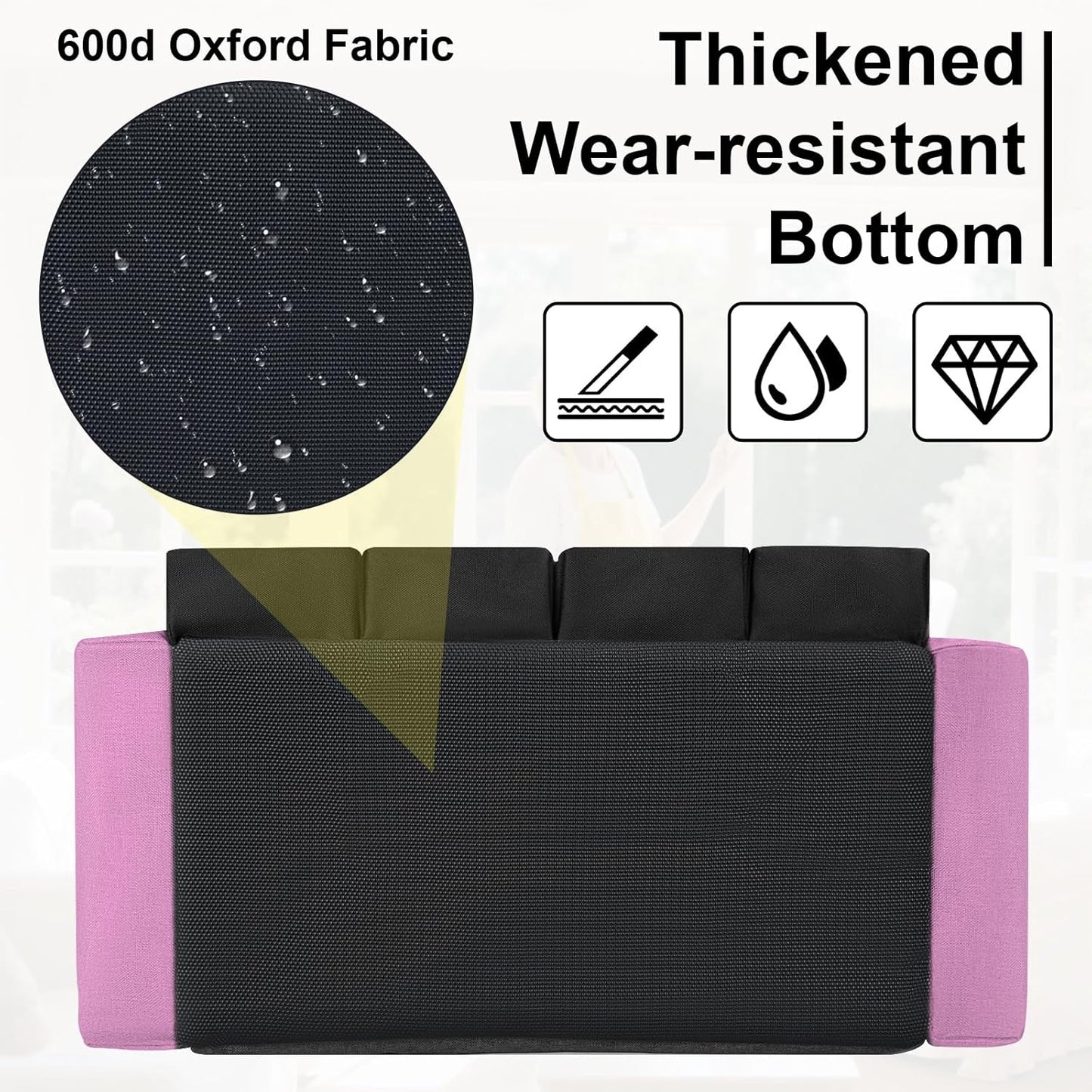 Wearable Large Cleaning Caddy Bag for Housekeeper, Clean Supply Organizer with Adjustable Shoulder, Waist & Handle Straps, Detailing Bag for Kitchen Supplies (Pink)