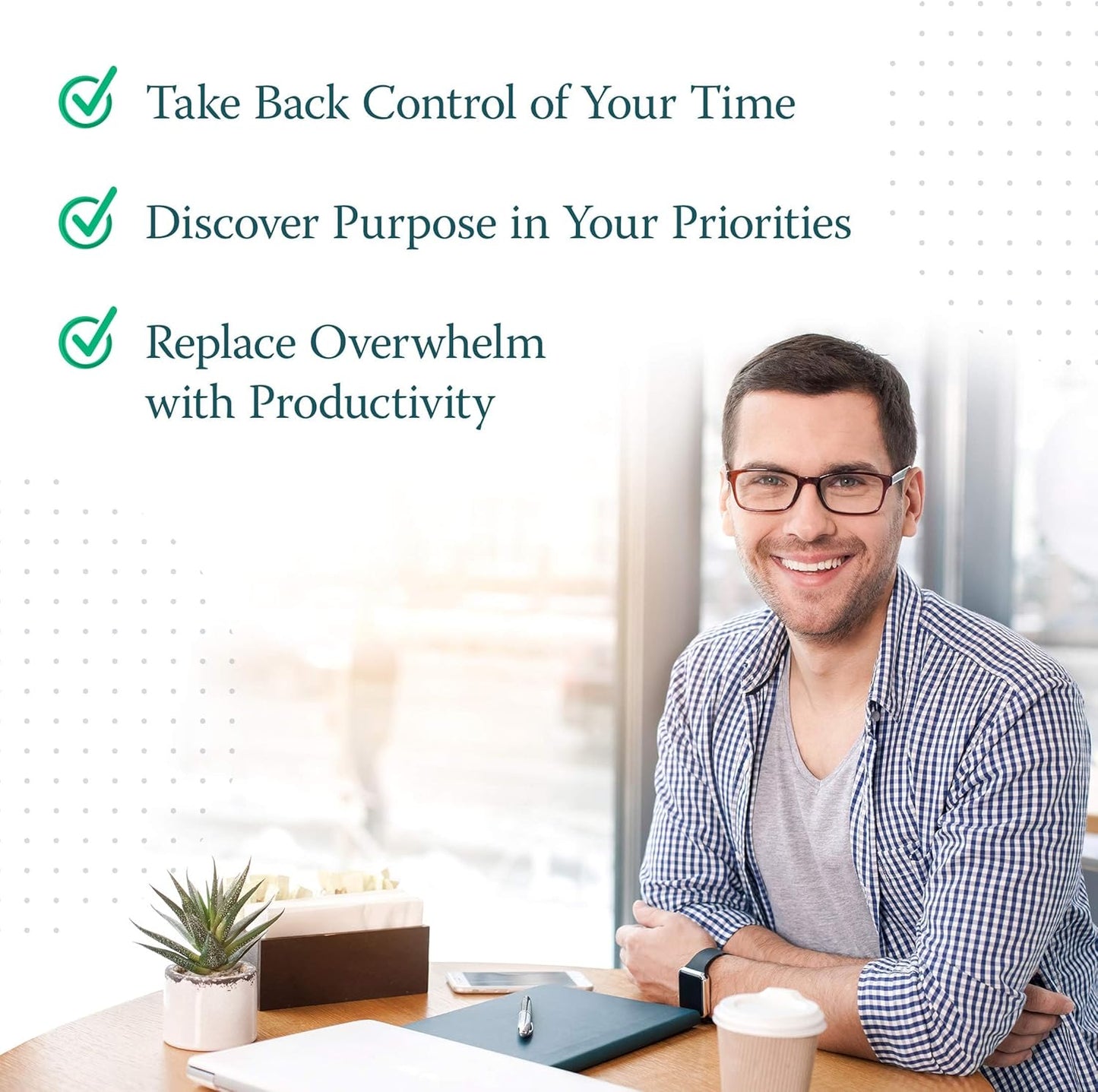 Purpose Planner Notebook B5 7.5”x9.8” Undated 2026 Daily Weekly and Monthly Productivity Goal Setting Tool for Work Home ADHD for Adults Self Care Journal