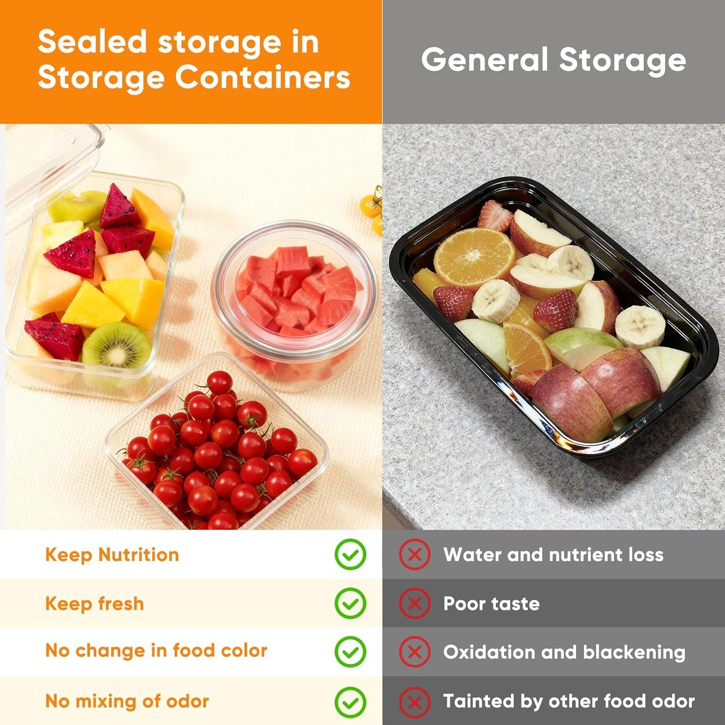 52 PCS Food Storage Containers with Lids (26 Containers & 26 Lids) - Airtight Leakproof Meal-Prep Container for Kitchen Storage and Organization, Reusable Plastic Food Containers with Labels & Pen